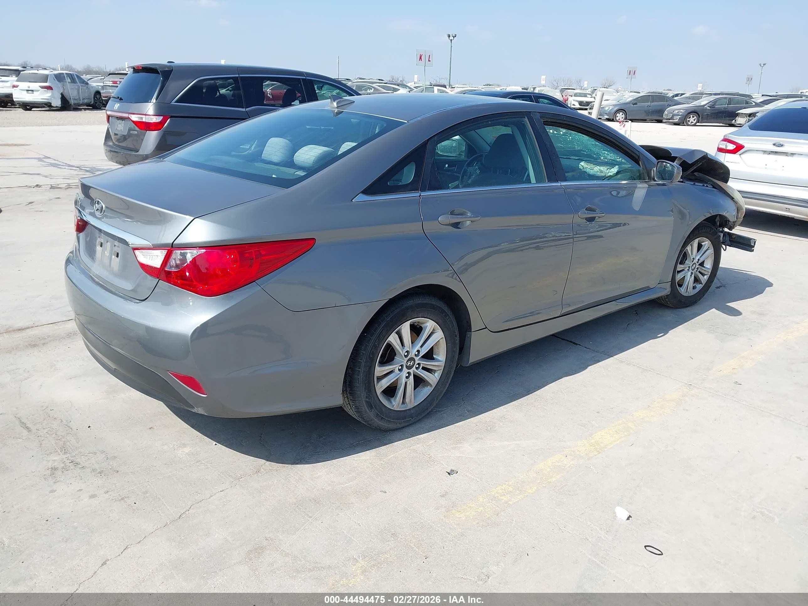 2014 Hyundai Sonata Gls Gray vin: 5NPEB4AC4EH858937