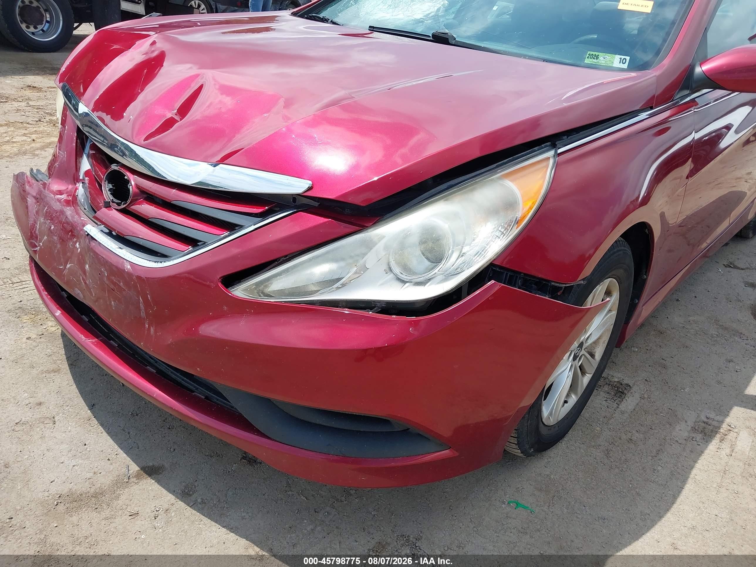 2014 Hyundai Sonata Gls Red vin: 5NPEB4AC4EH861093