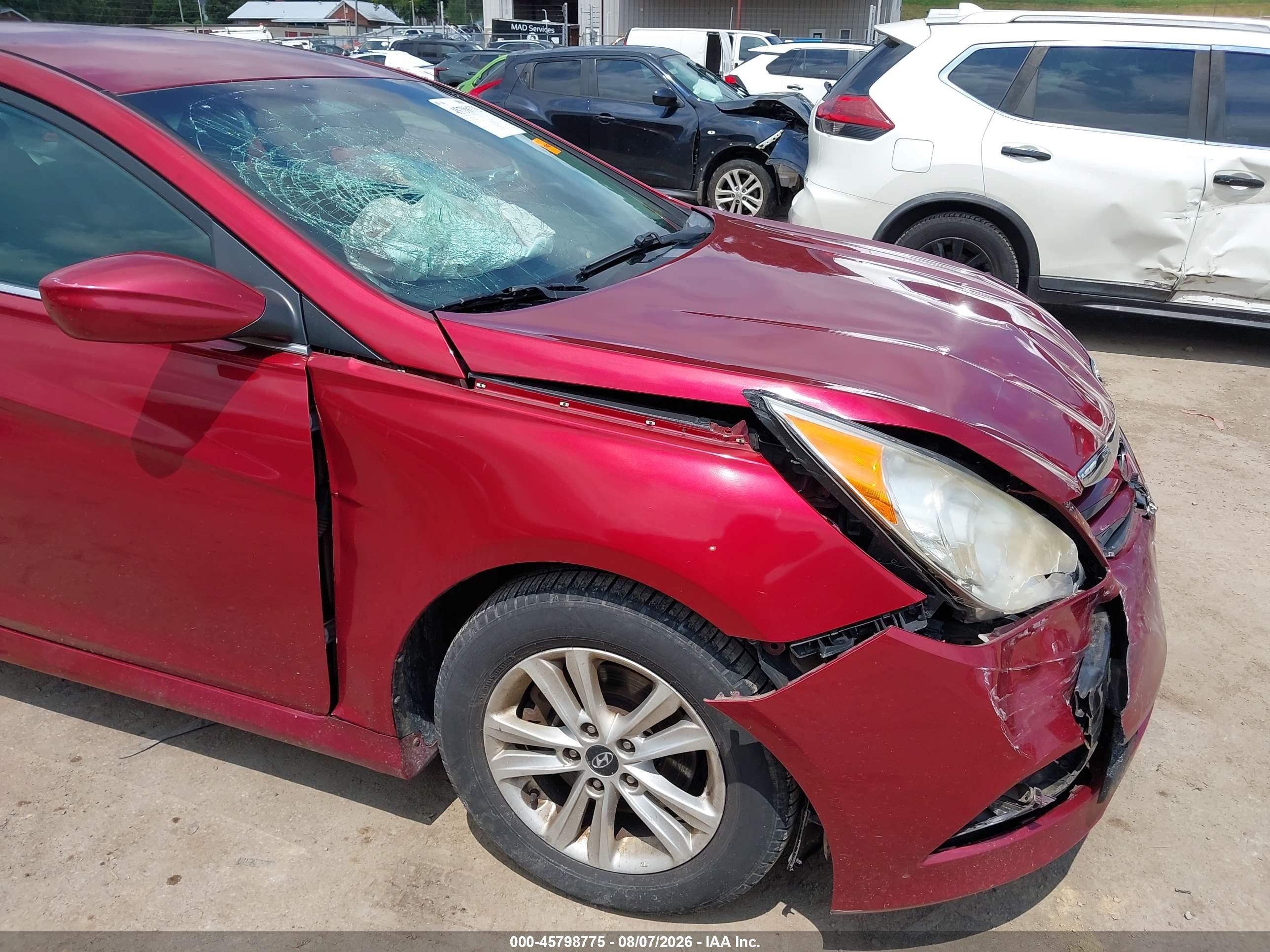 2014 Hyundai Sonata Gls Red vin: 5NPEB4AC4EH861093
