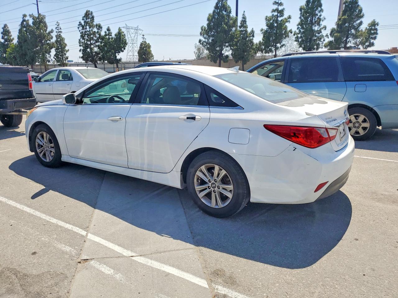 2014 Hyundai Sonata Gls White vin: 5NPEB4AC4EH862762