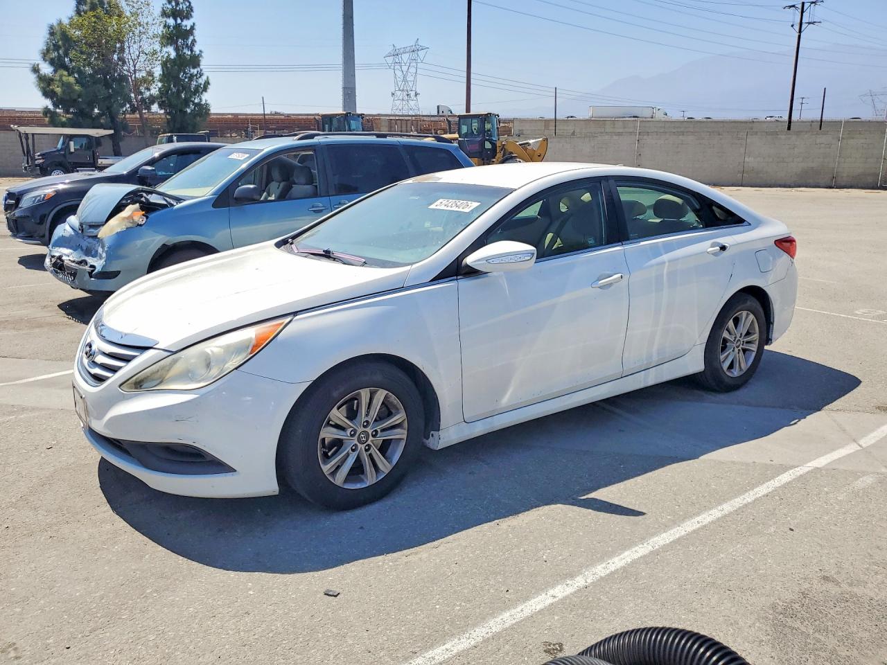 2014 Hyundai Sonata Gls White vin: 5NPEB4AC4EH862762