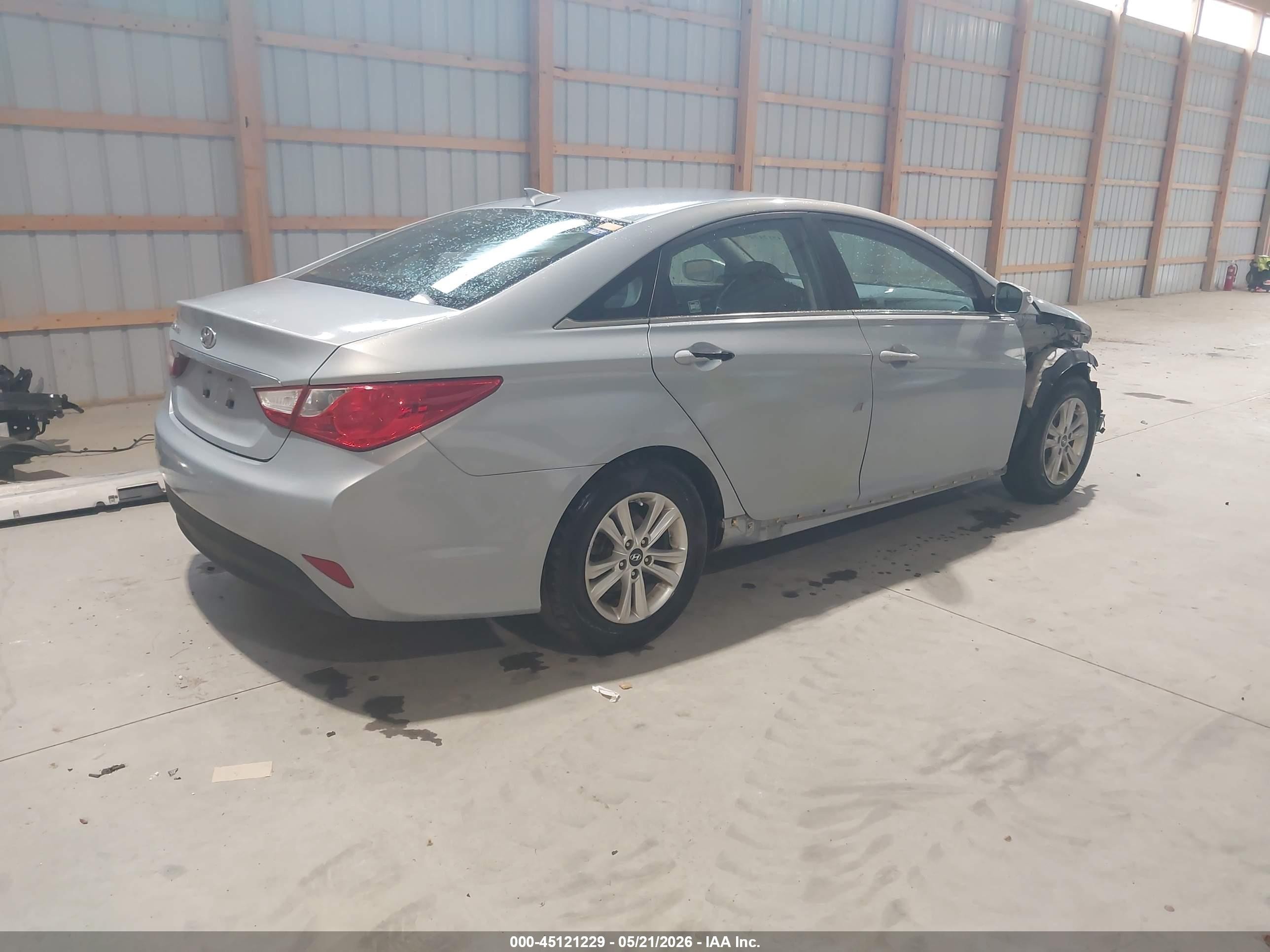 2014 Hyundai Sonata Gls Silver vin: 5NPEB4AC4EH869078