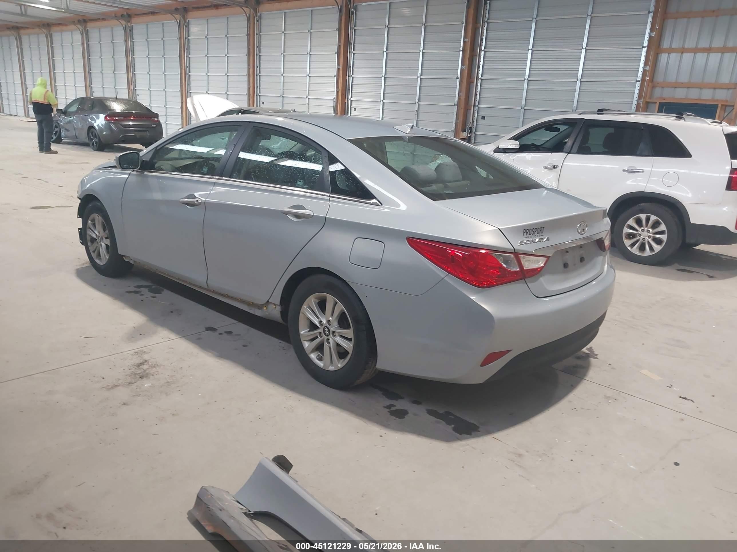2014 Hyundai Sonata Gls Silver vin: 5NPEB4AC4EH869078