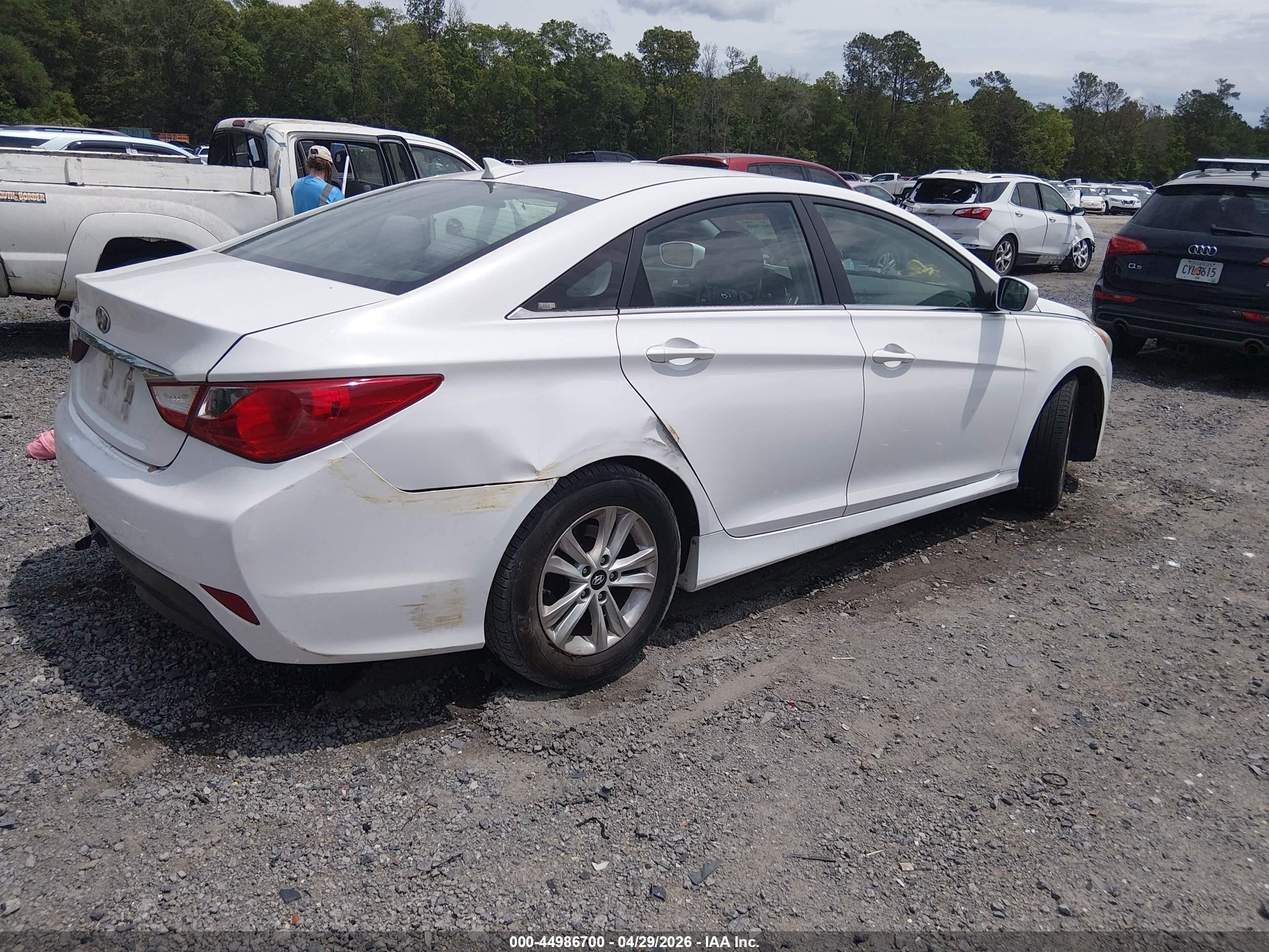 2014 Hyundai Sonata Gls White vin: 5NPEB4AC4EH869792