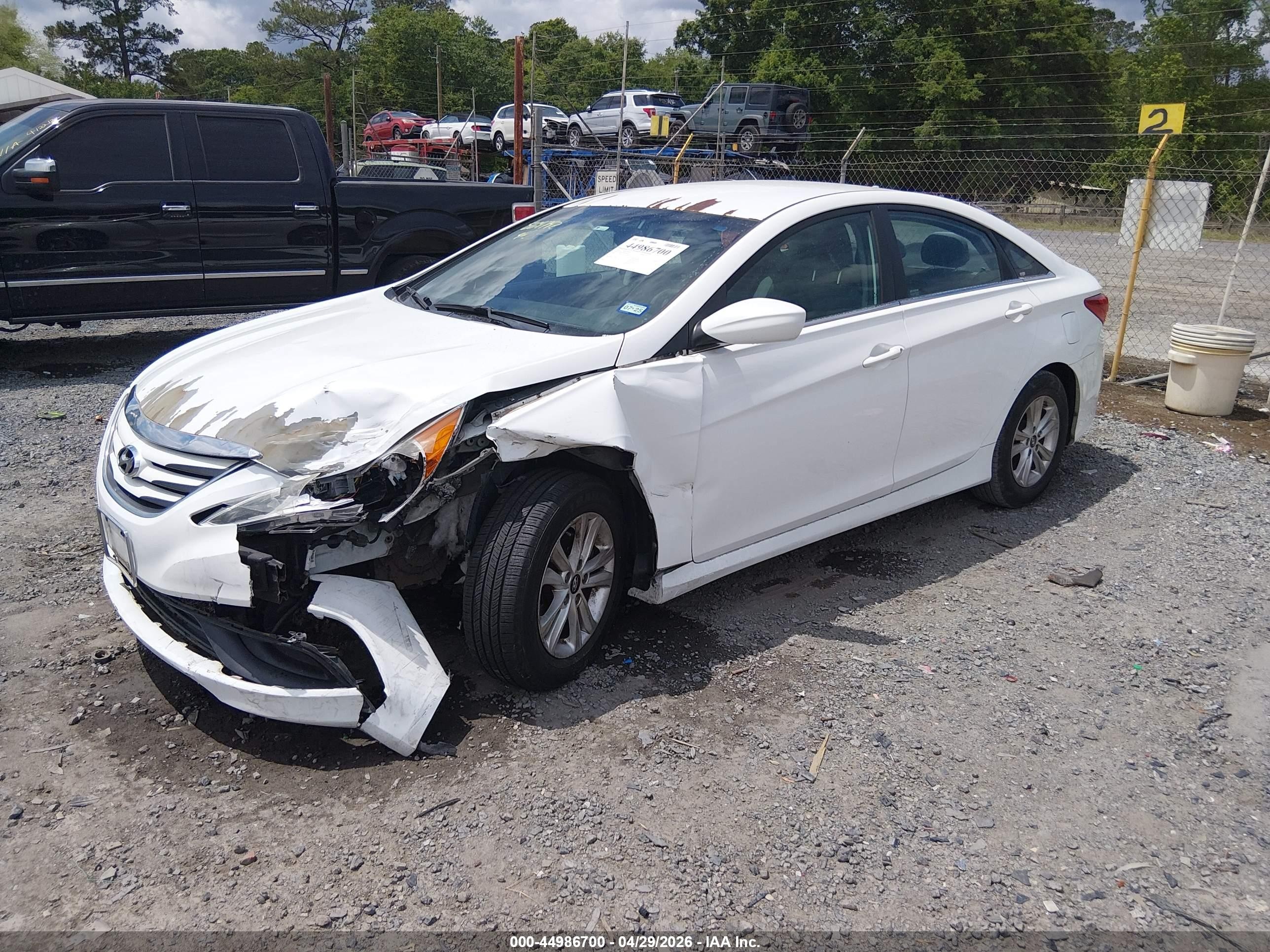 2014 Hyundai Sonata Gls White vin: 5NPEB4AC4EH869792