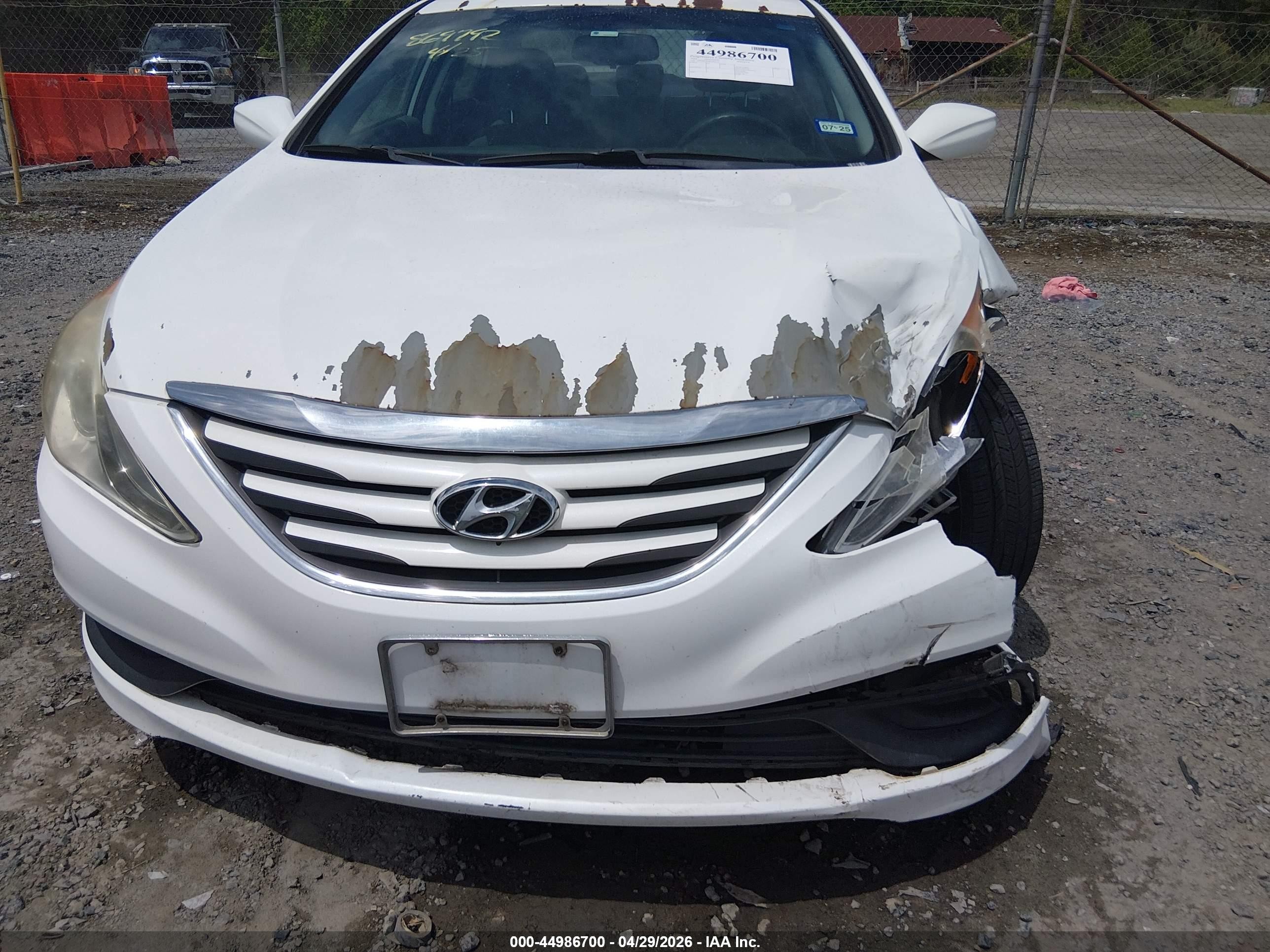 2014 Hyundai Sonata Gls White vin: 5NPEB4AC4EH869792