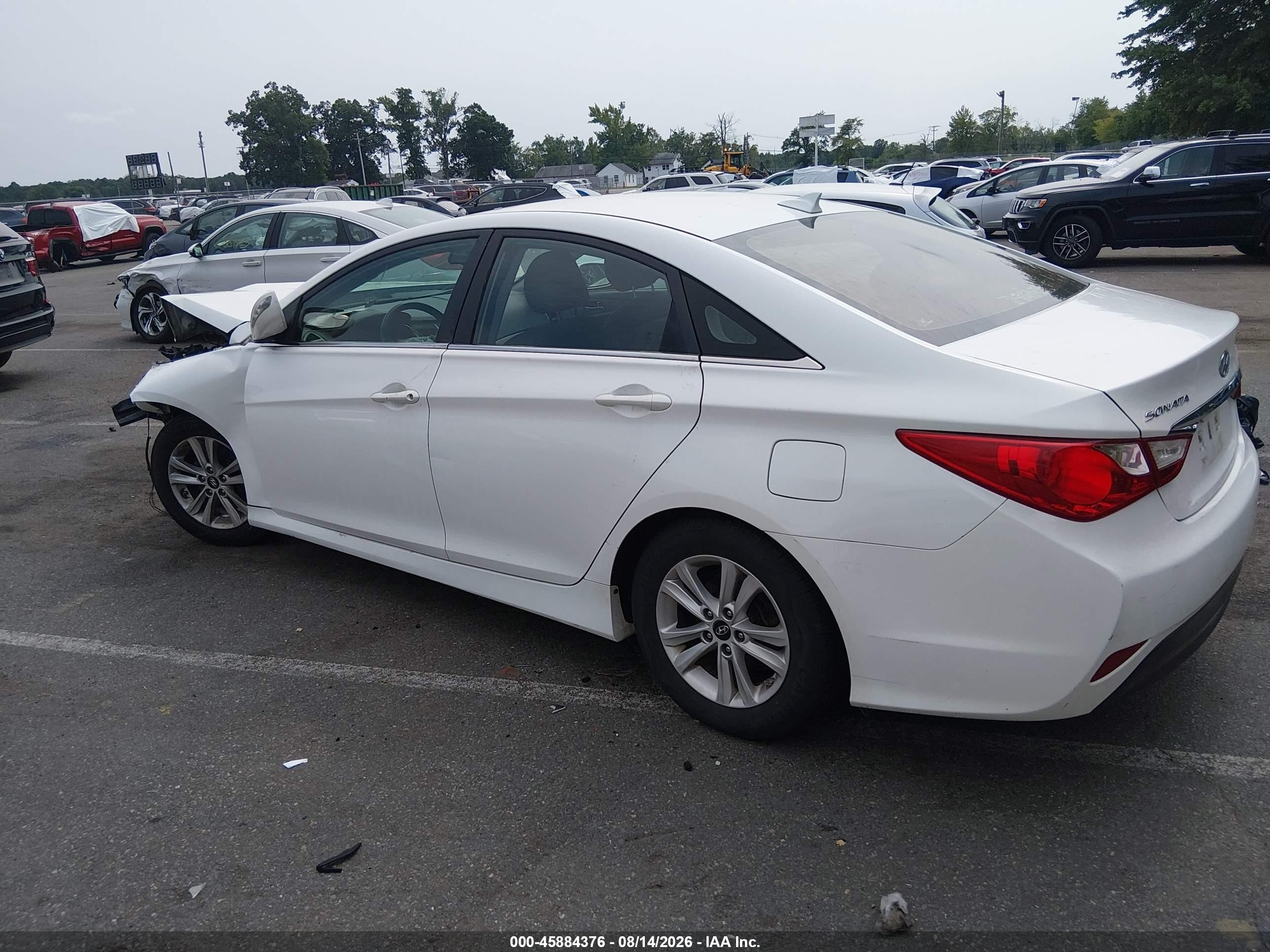 2014 Hyundai Sonata Gls White vin: 5NPEB4AC4EH870294