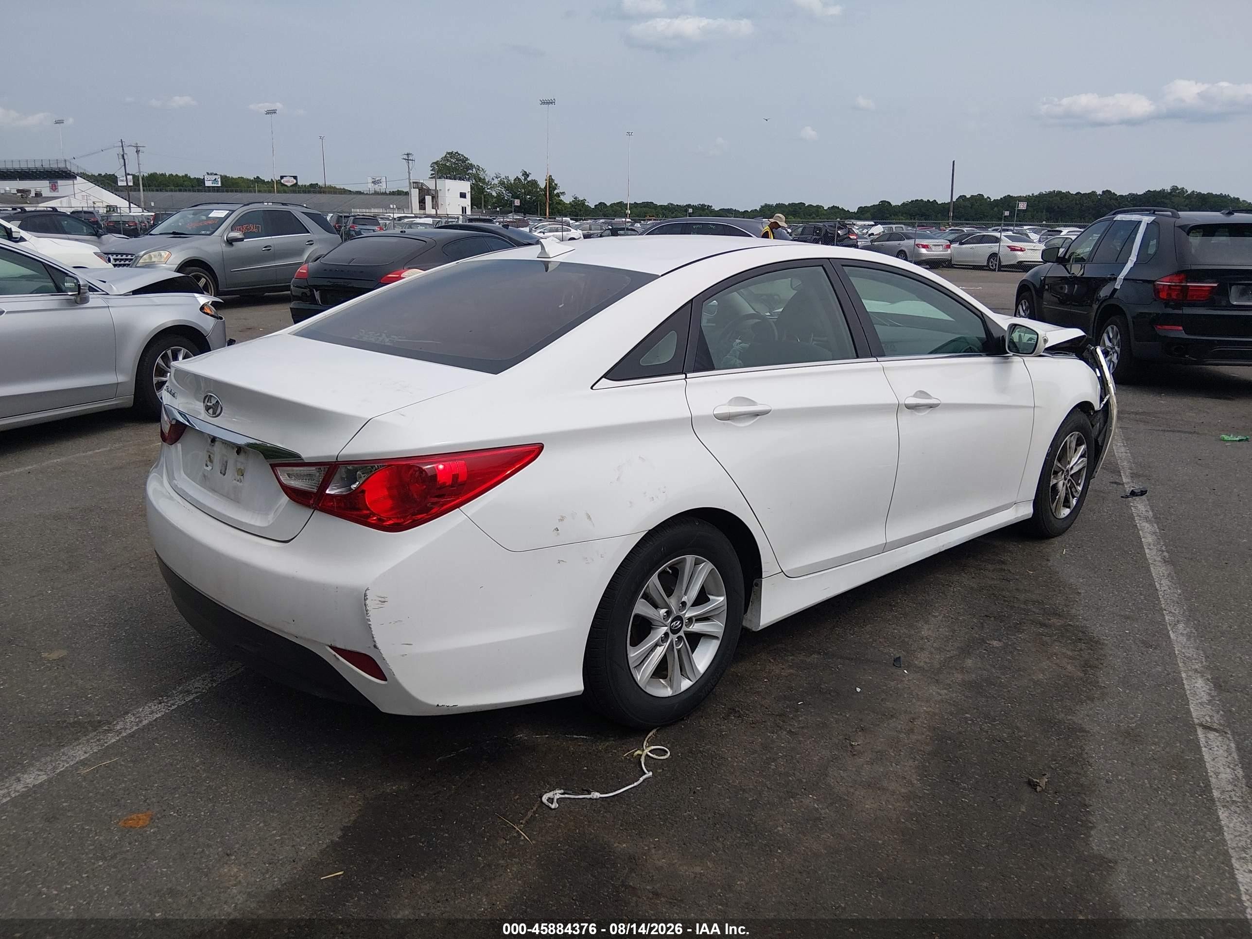 2014 Hyundai Sonata Gls White vin: 5NPEB4AC4EH870294