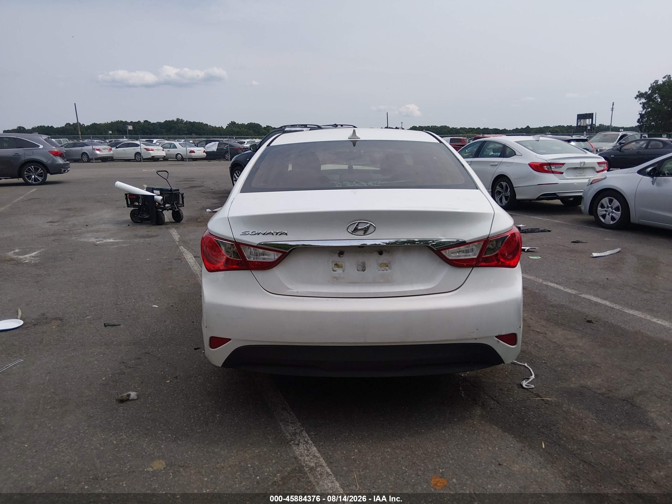 2014 Hyundai Sonata Gls White vin: 5NPEB4AC4EH870294