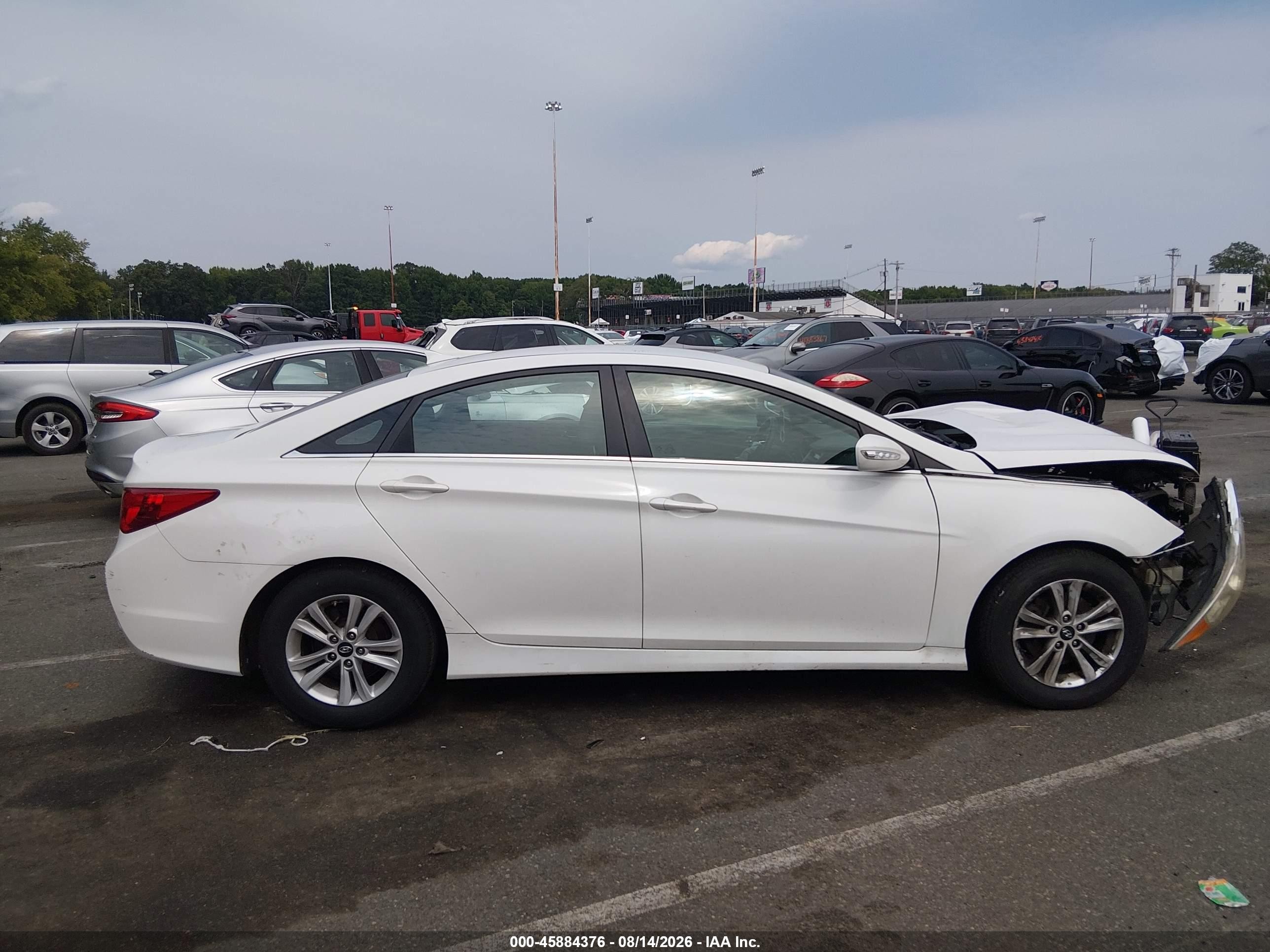 2014 Hyundai Sonata Gls White vin: 5NPEB4AC4EH870294
