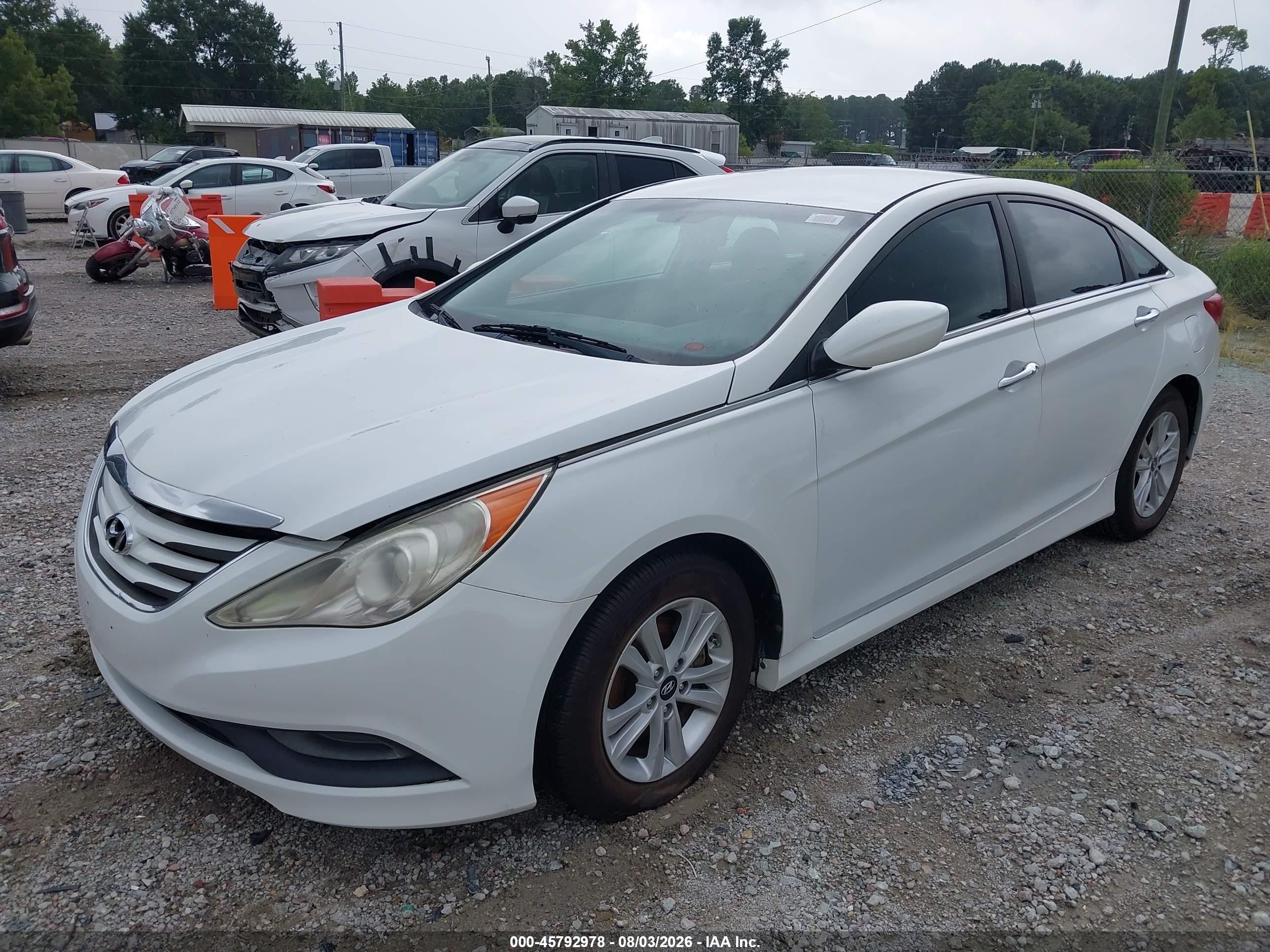 2014 Hyundai Sonata Gls Белый vin: 5NPEB4AC4EH872613