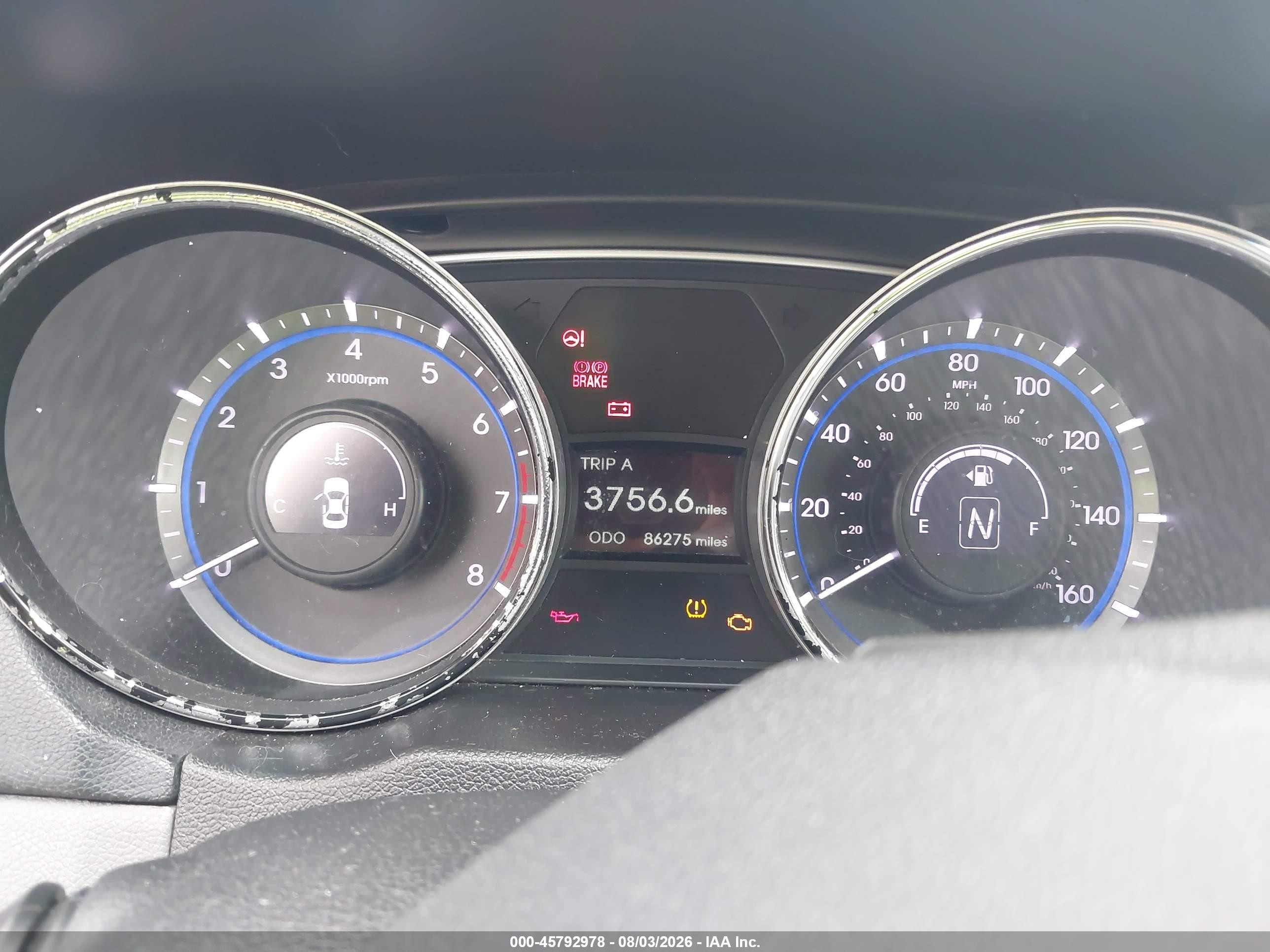 2014 Hyundai Sonata Gls Белый vin: 5NPEB4AC4EH872613