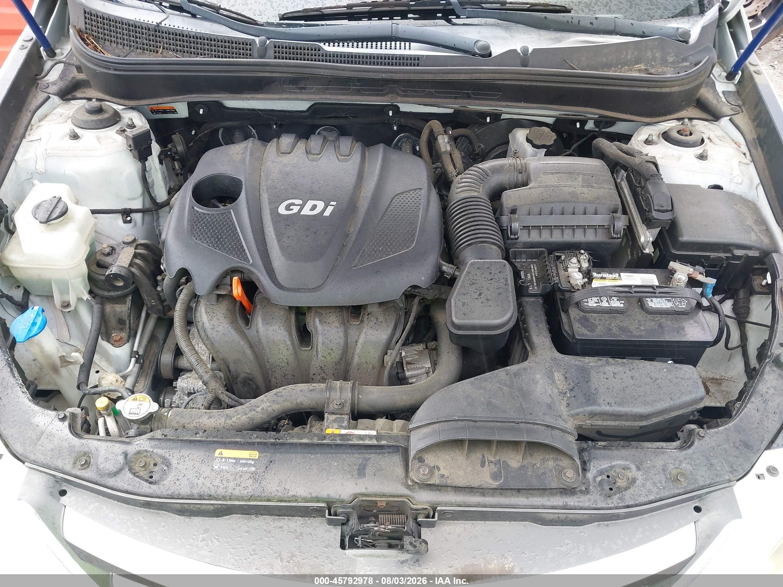 2014 Hyundai Sonata Gls Белый vin: 5NPEB4AC4EH872613