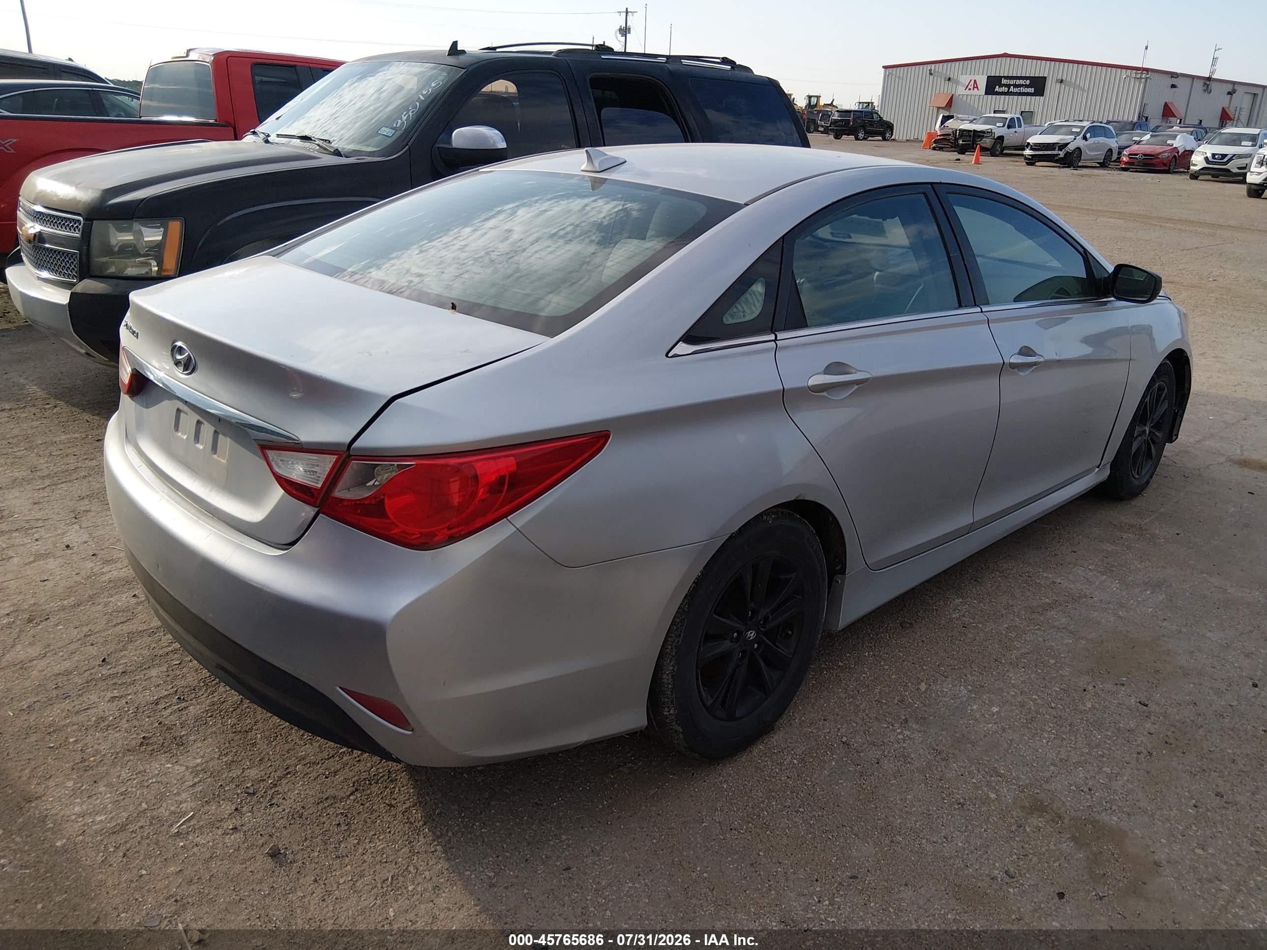 2014 Hyundai Sonata Gls Silver vin: 5NPEB4AC4EH879528