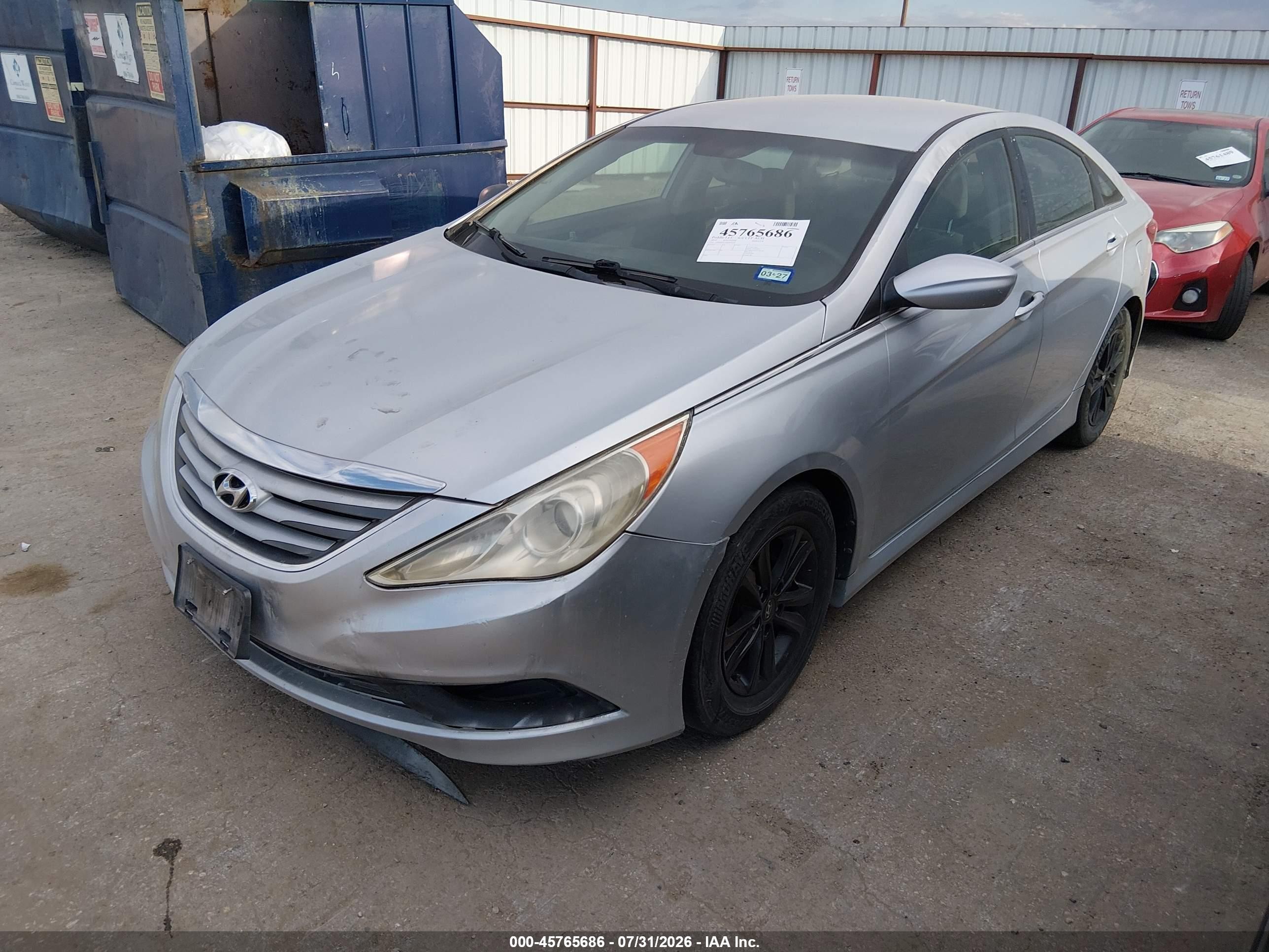 2014 Hyundai Sonata Gls Silver vin: 5NPEB4AC4EH879528