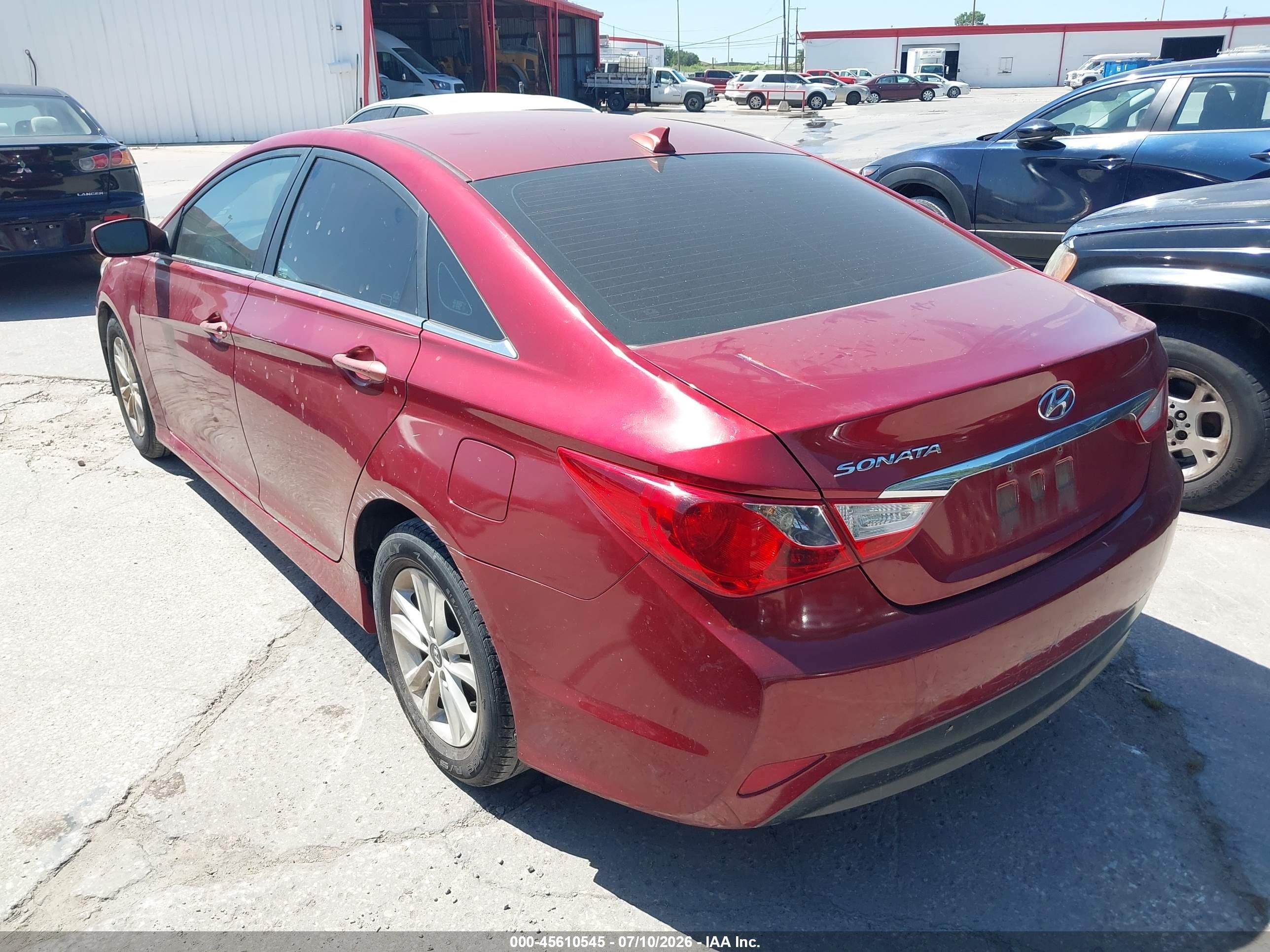 2014 Hyundai Sonata Gls Burgundy vin: 5NPEB4AC4EH881151