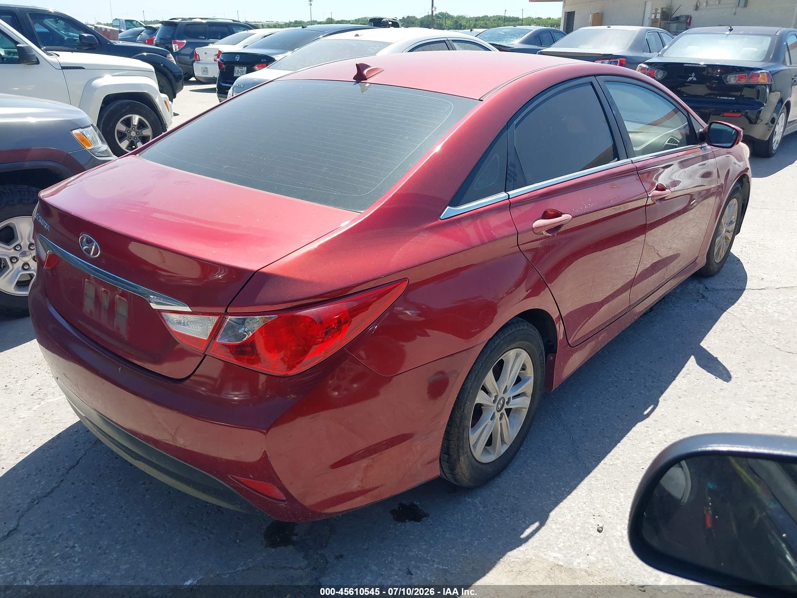 2014 Hyundai Sonata Gls Burgundy vin: 5NPEB4AC4EH881151
