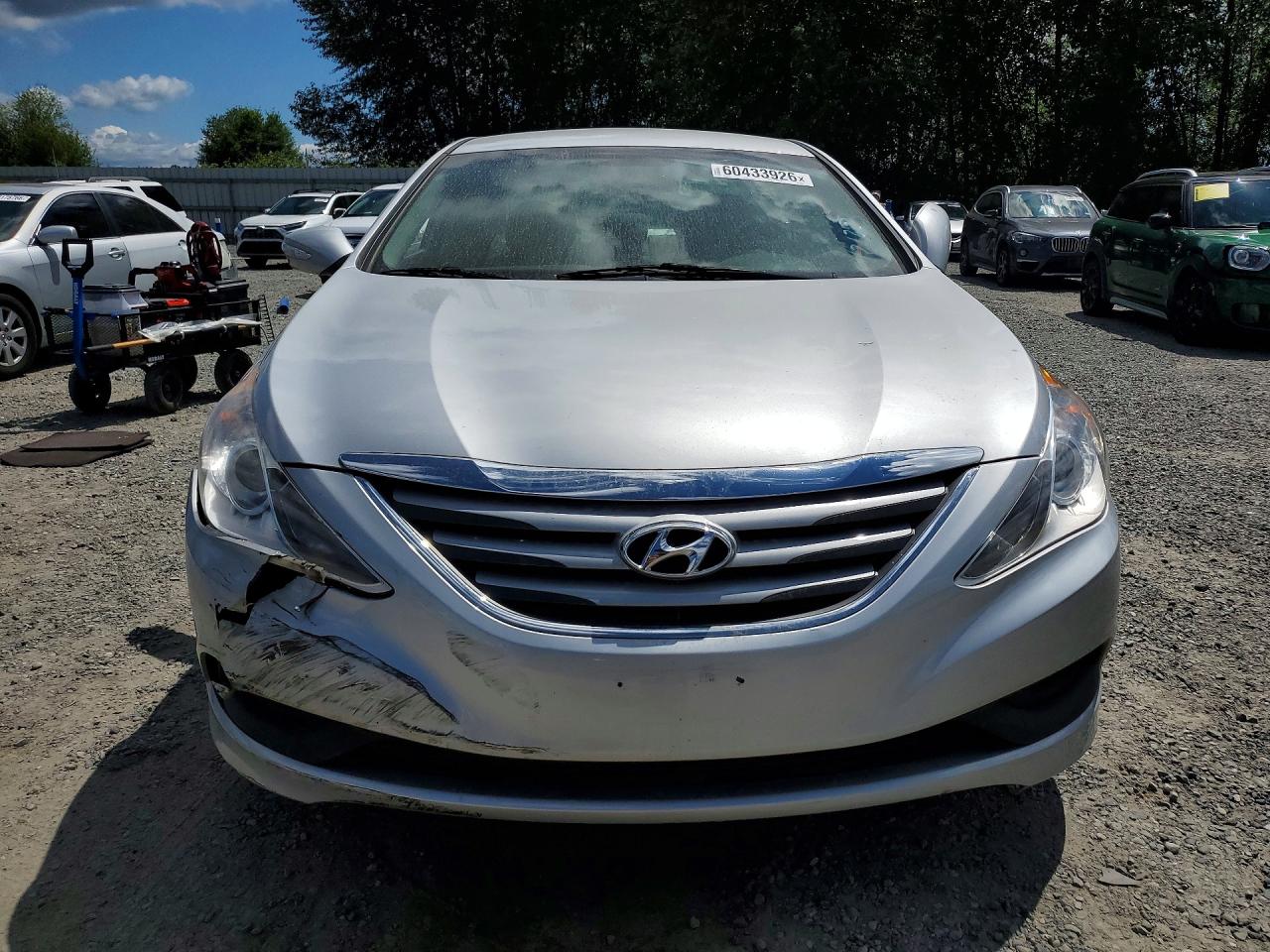 2014 Hyundai Sonata Gls Silver vin: 5NPEB4AC4EH892120