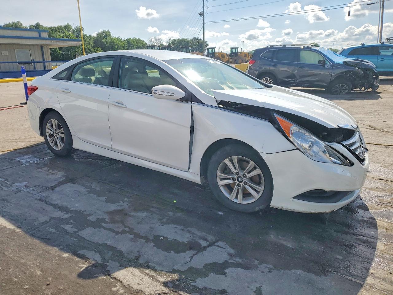 2014 Hyundai Sonata Gls White vin: 5NPEB4AC4EH896250