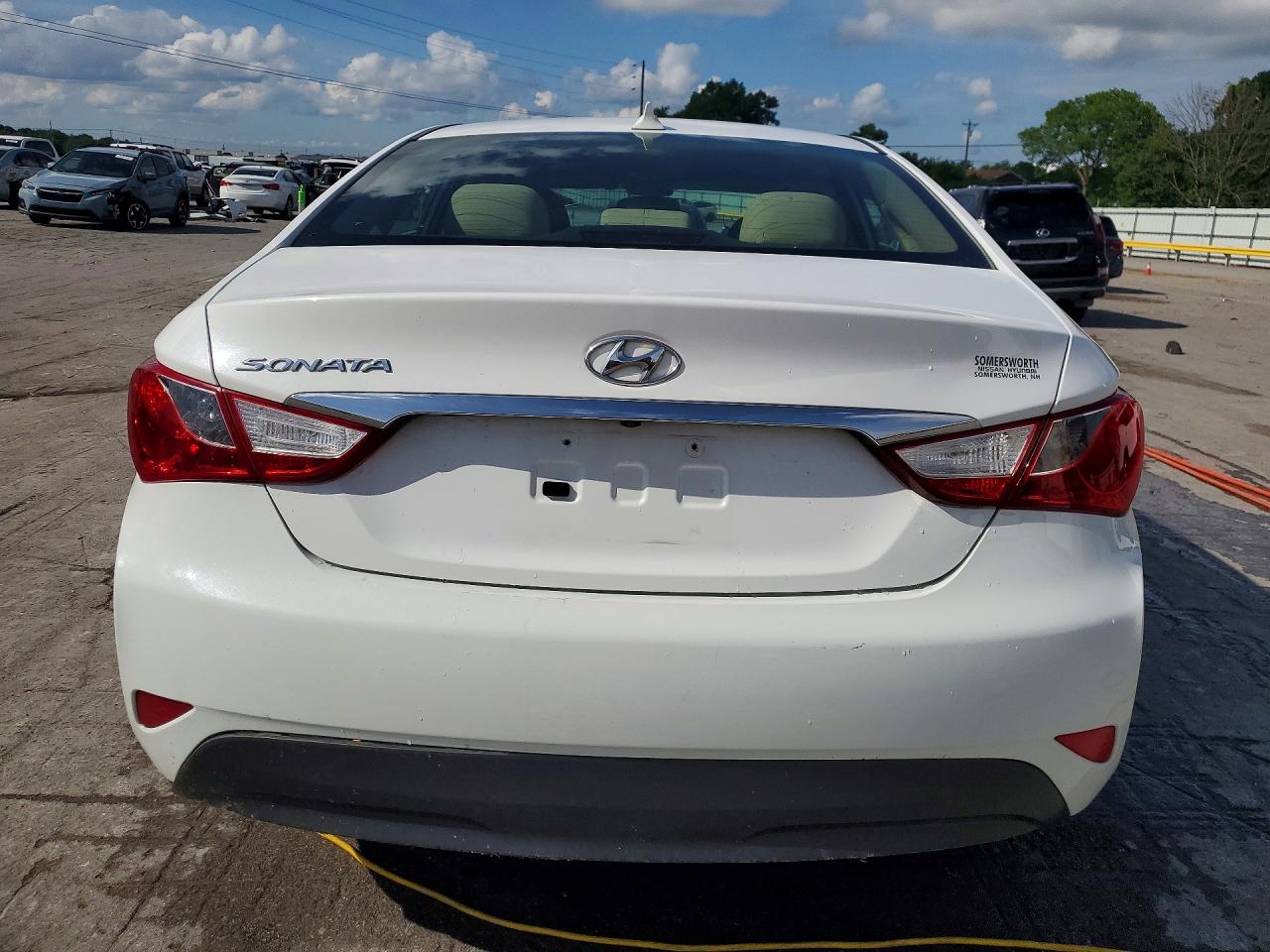 2014 Hyundai Sonata Gls White vin: 5NPEB4AC4EH896250