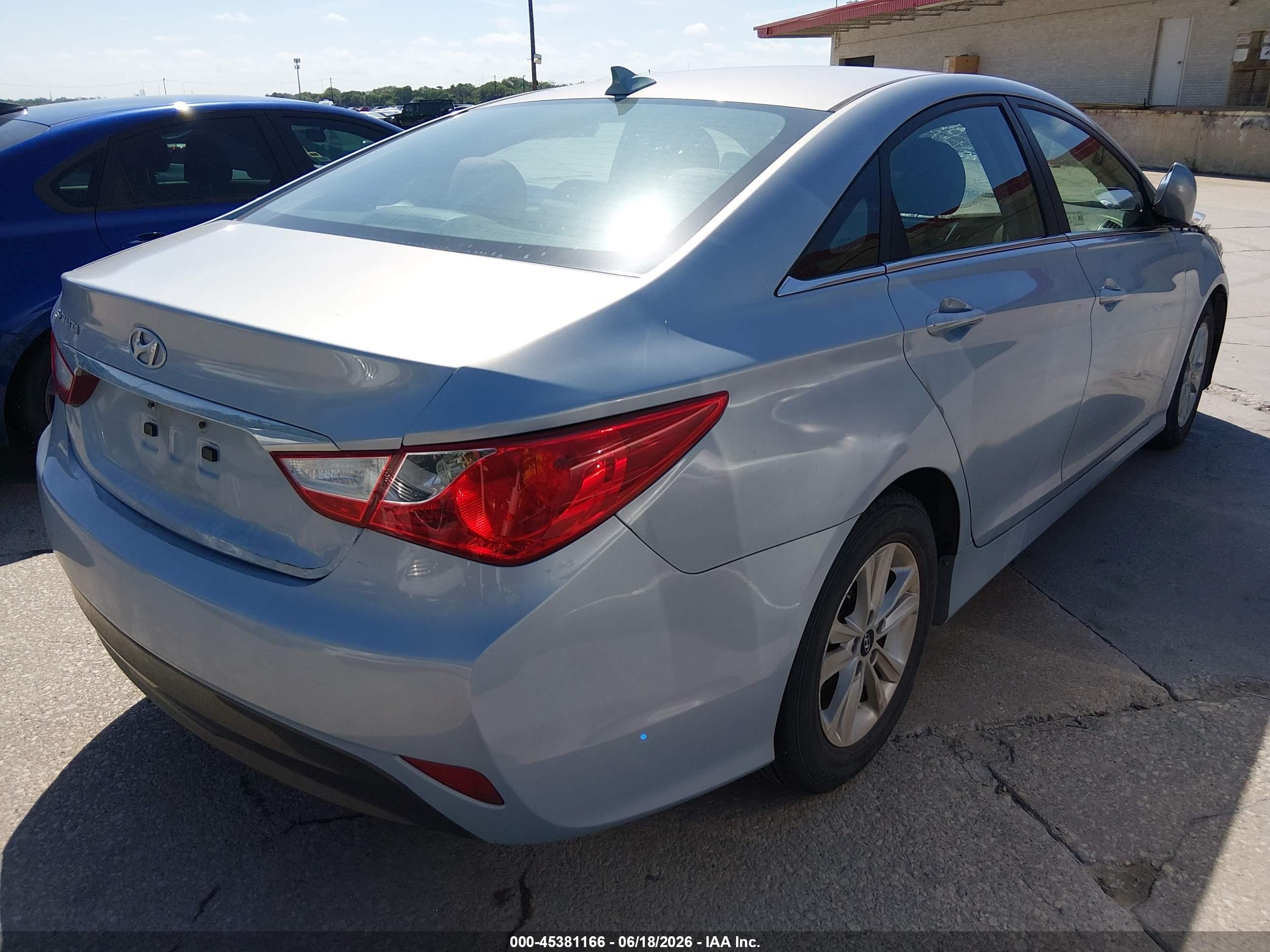 2014 Hyundai Sonata Gls Light Blue vin: 5NPEB4AC4EH900829