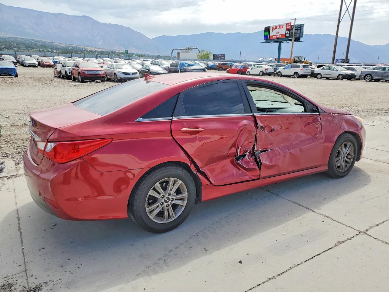 2014 Hyundai Sonata Gls Red vin: 5NPEB4AC4EH903245