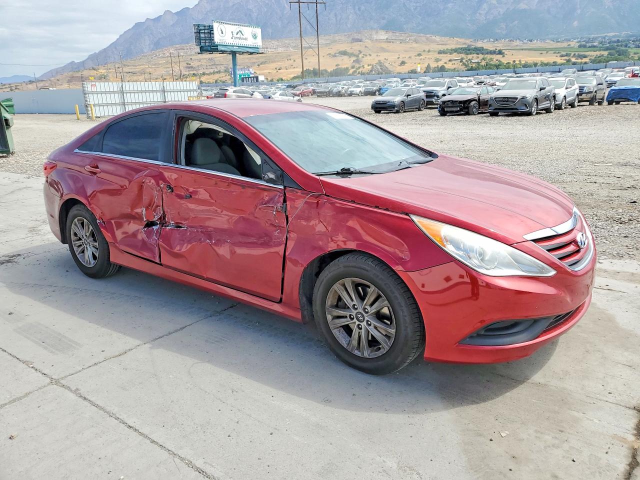 2014 Hyundai Sonata Gls Red vin: 5NPEB4AC4EH903245