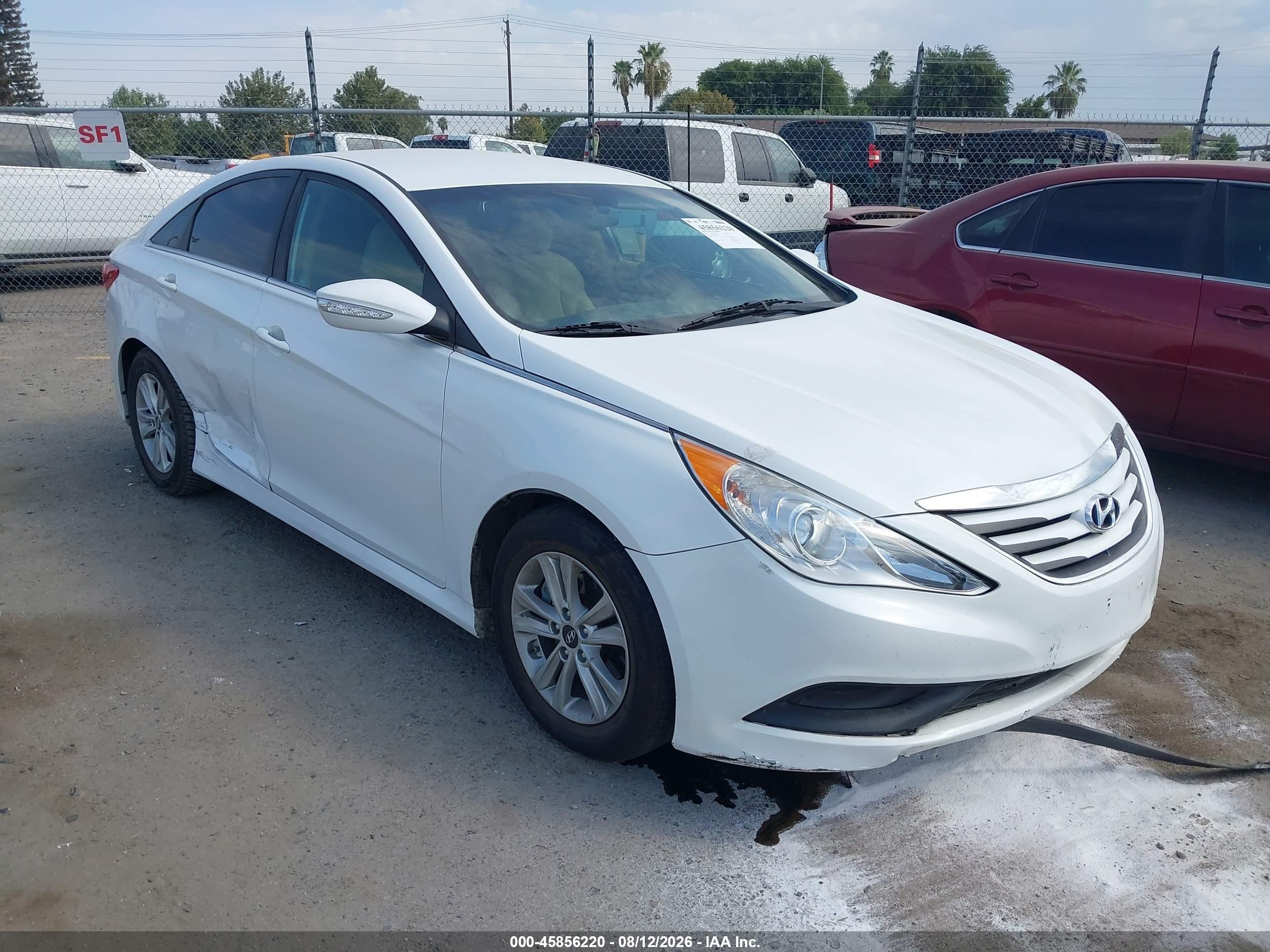 2014 Hyundai Sonata Gls White vin: 5NPEB4AC4EH903634