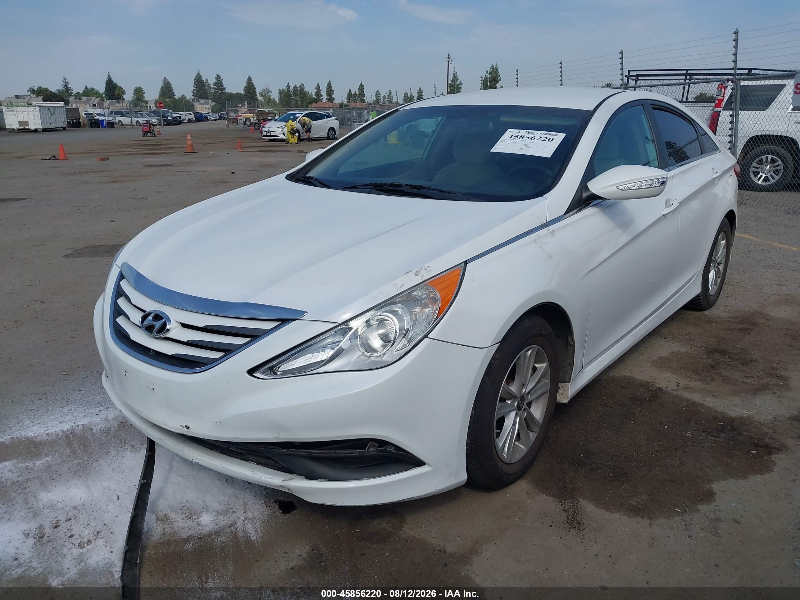 2014 Hyundai Sonata Gls White vin: 5NPEB4AC4EH903634