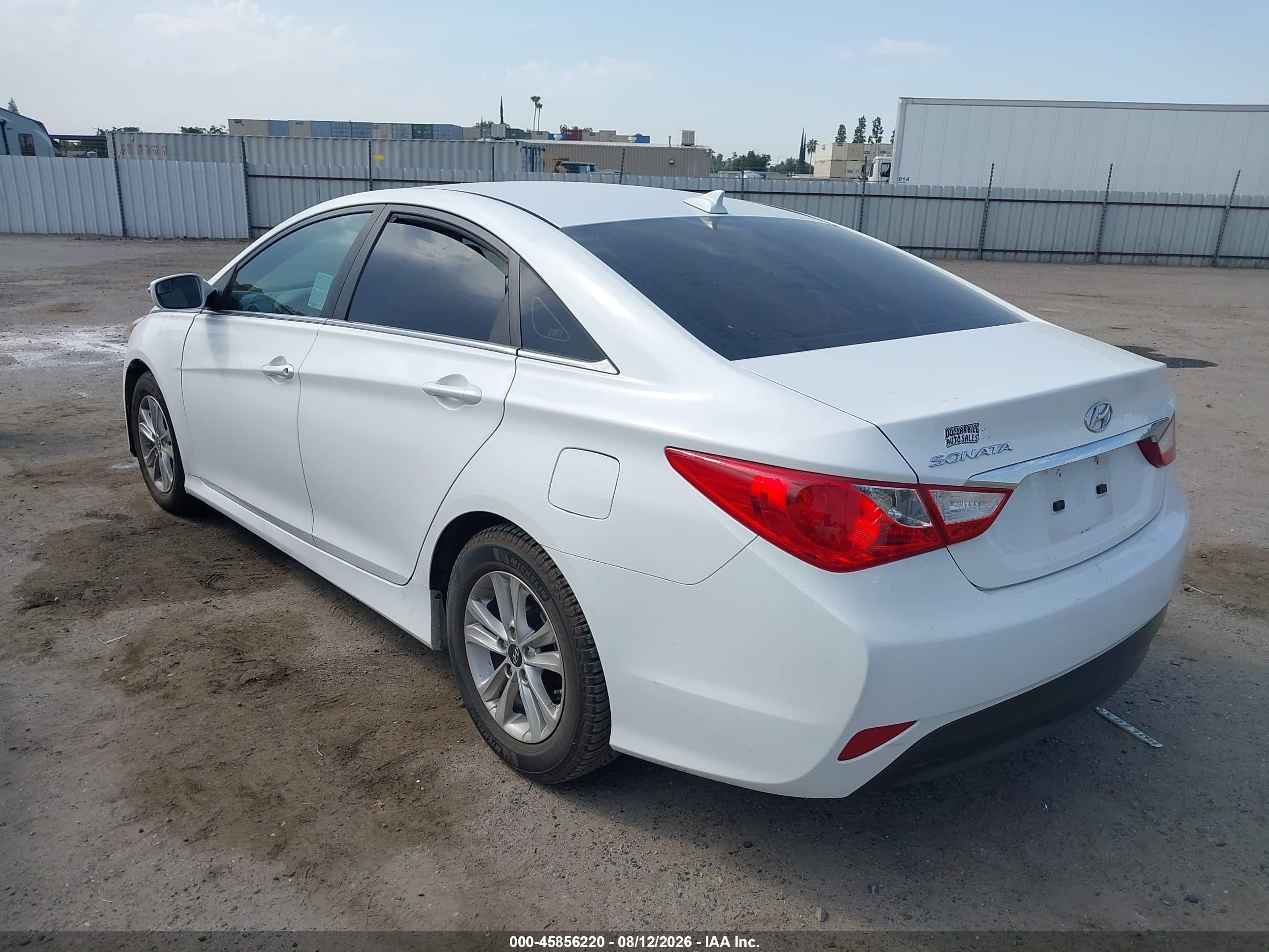 2014 Hyundai Sonata Gls White vin: 5NPEB4AC4EH903634