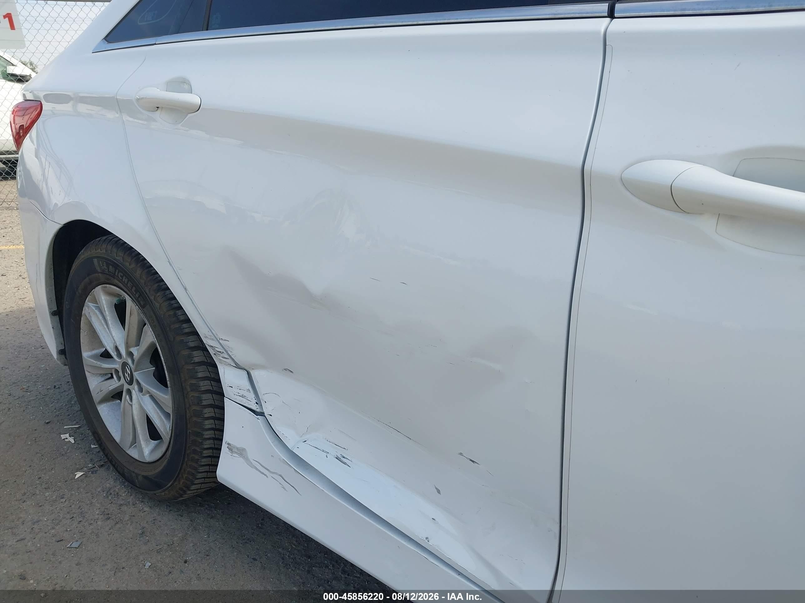 2014 Hyundai Sonata Gls White vin: 5NPEB4AC4EH903634