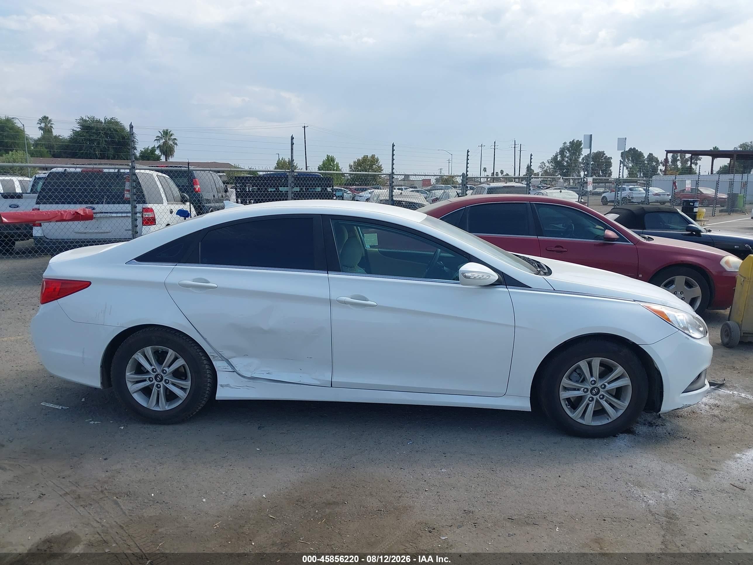 2014 Hyundai Sonata Gls White vin: 5NPEB4AC4EH903634