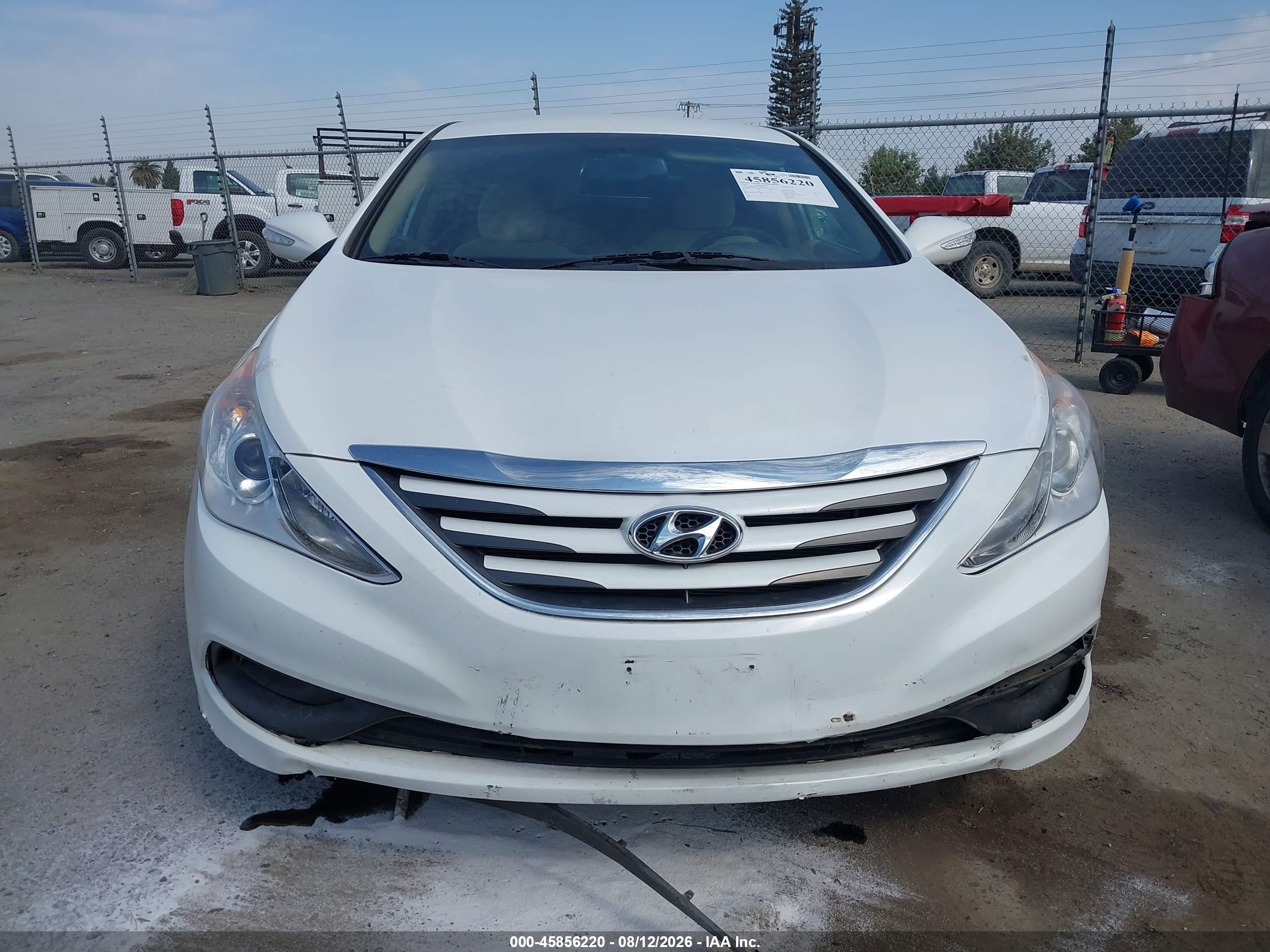 2014 Hyundai Sonata Gls White vin: 5NPEB4AC4EH903634