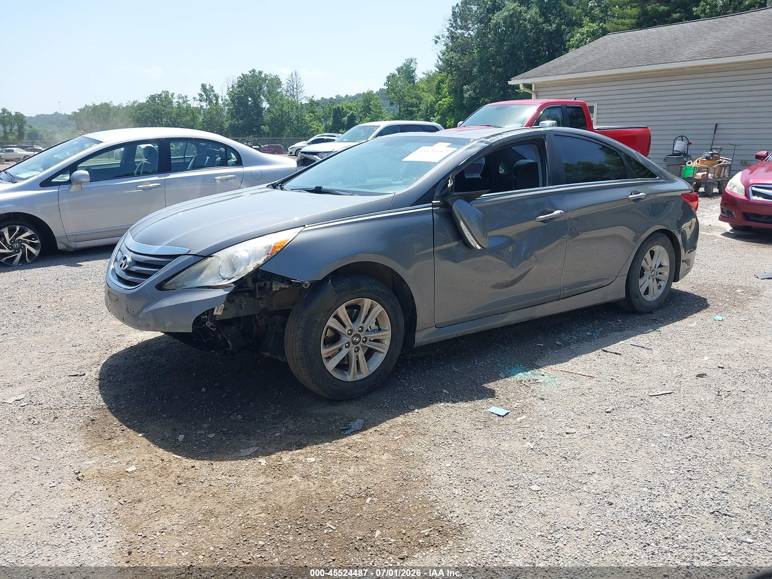 2014 Hyundai Sonata Gls Gray vin: 5NPEB4AC4EH907943