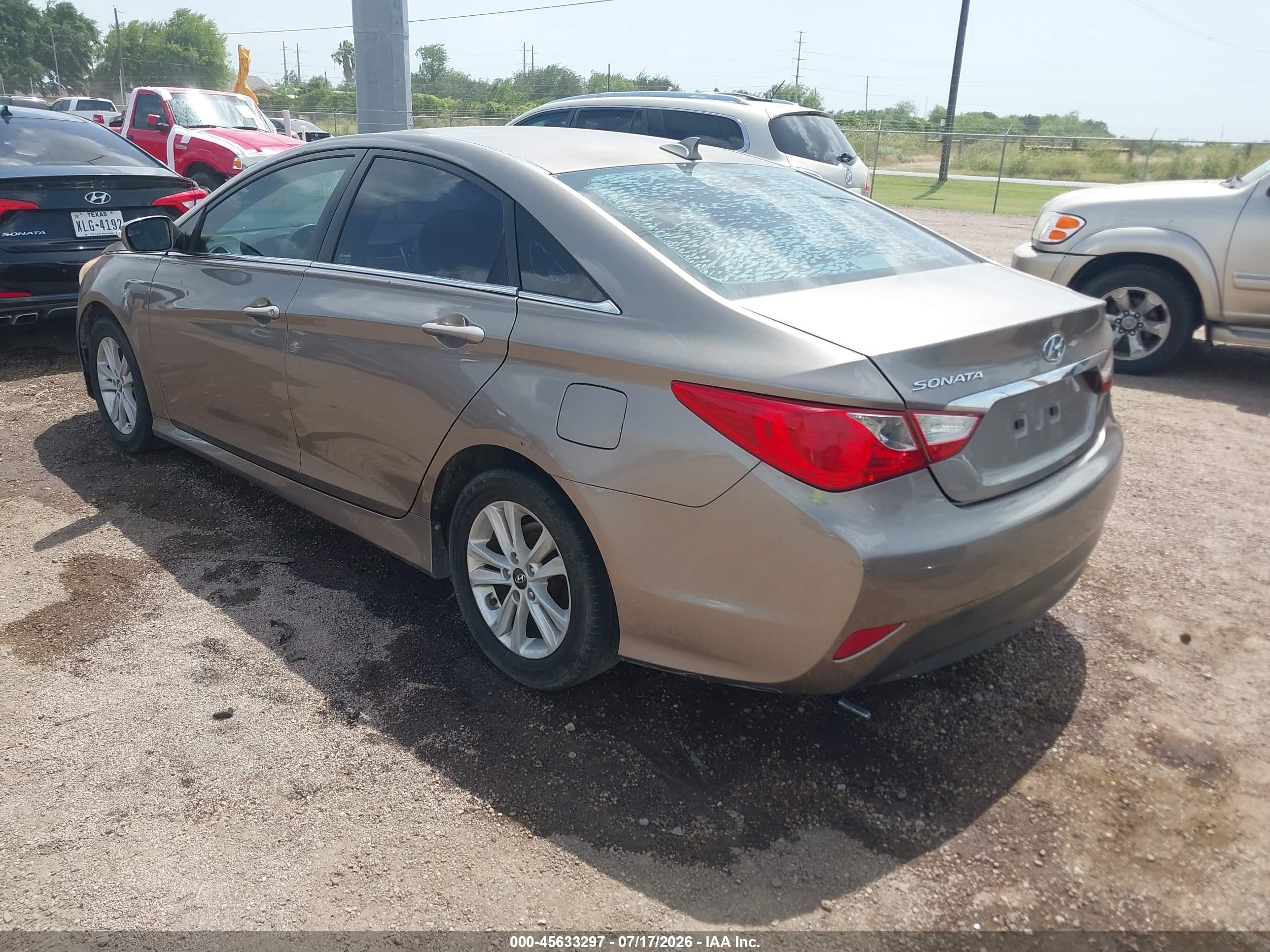 2014 Hyundai Sonata Gls Brown vin: 5NPEB4AC4EH921907