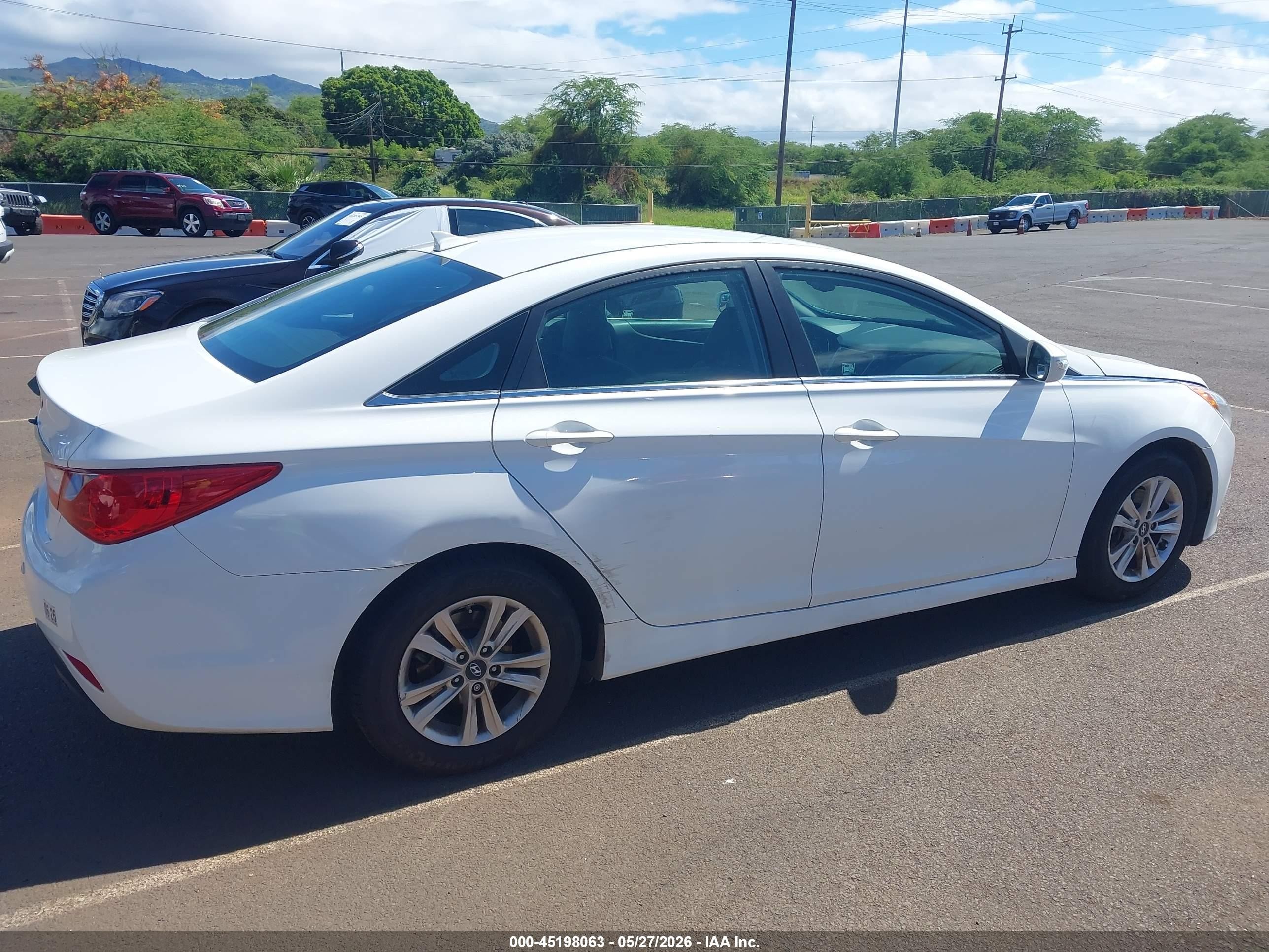 2014 Hyundai Sonata Gls White vin: 5NPEB4AC4EH926055