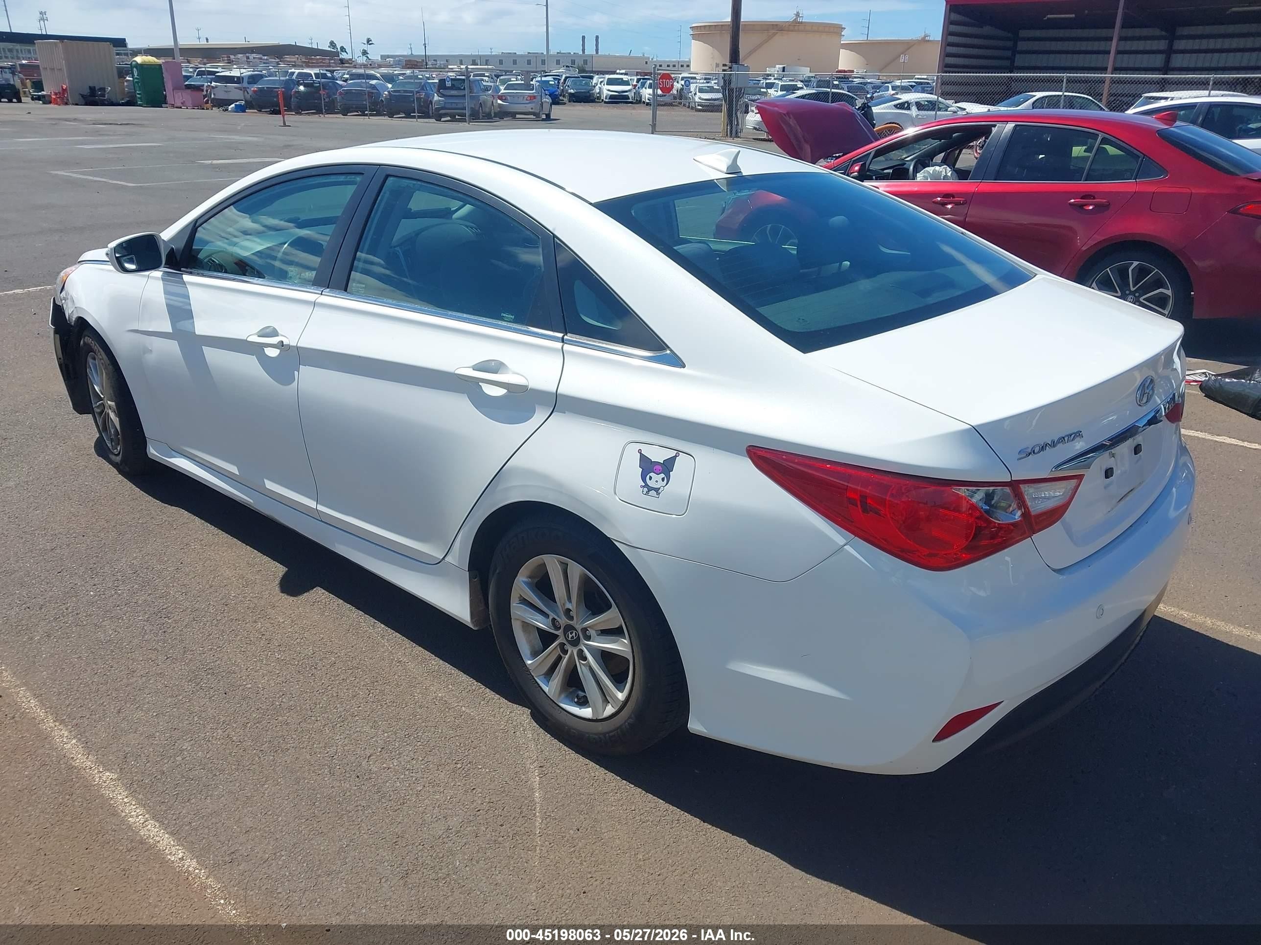 2014 Hyundai Sonata Gls White vin: 5NPEB4AC4EH926055
