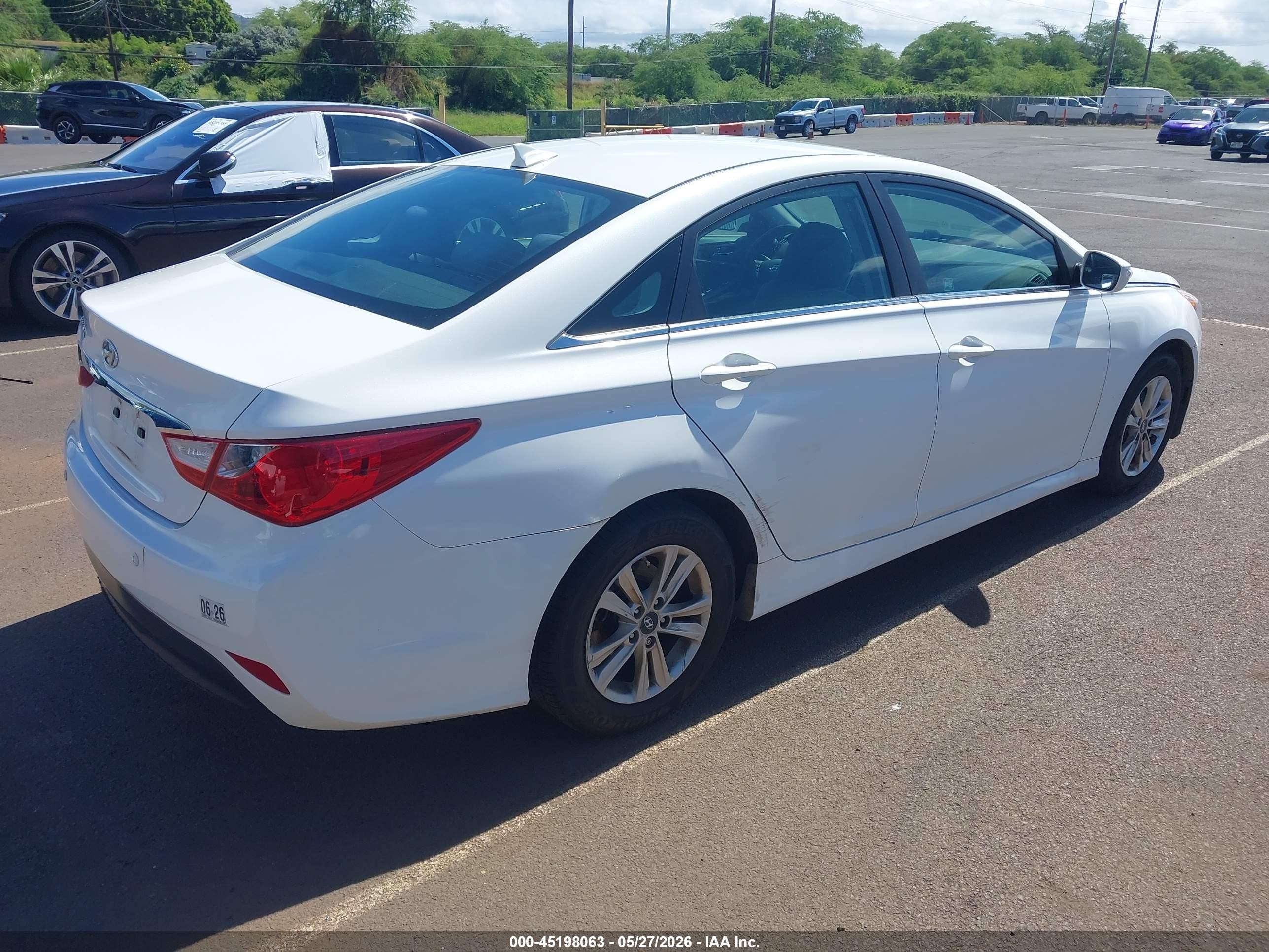 2014 Hyundai Sonata Gls White vin: 5NPEB4AC4EH926055