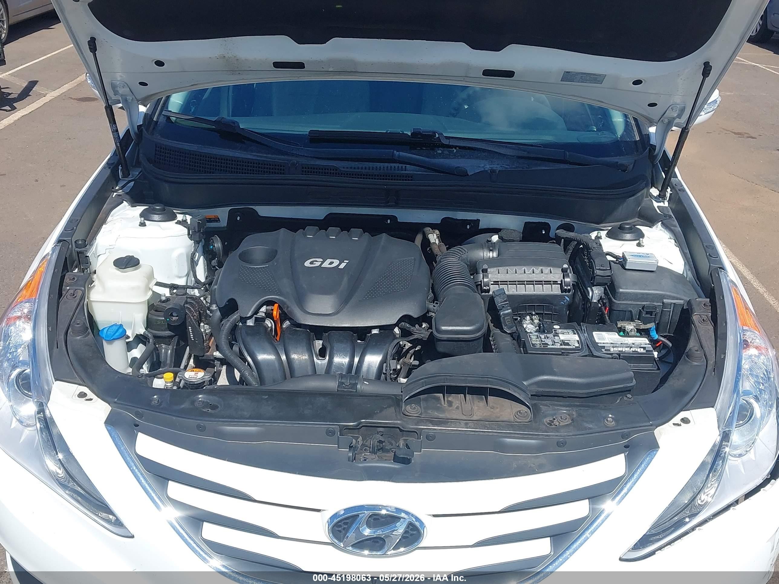 2014 Hyundai Sonata Gls White vin: 5NPEB4AC4EH926055