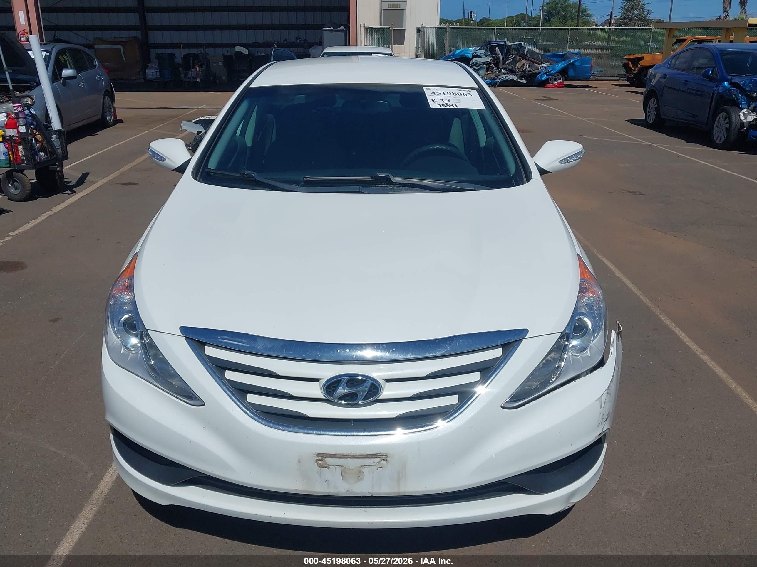 2014 Hyundai Sonata Gls White vin: 5NPEB4AC4EH926055