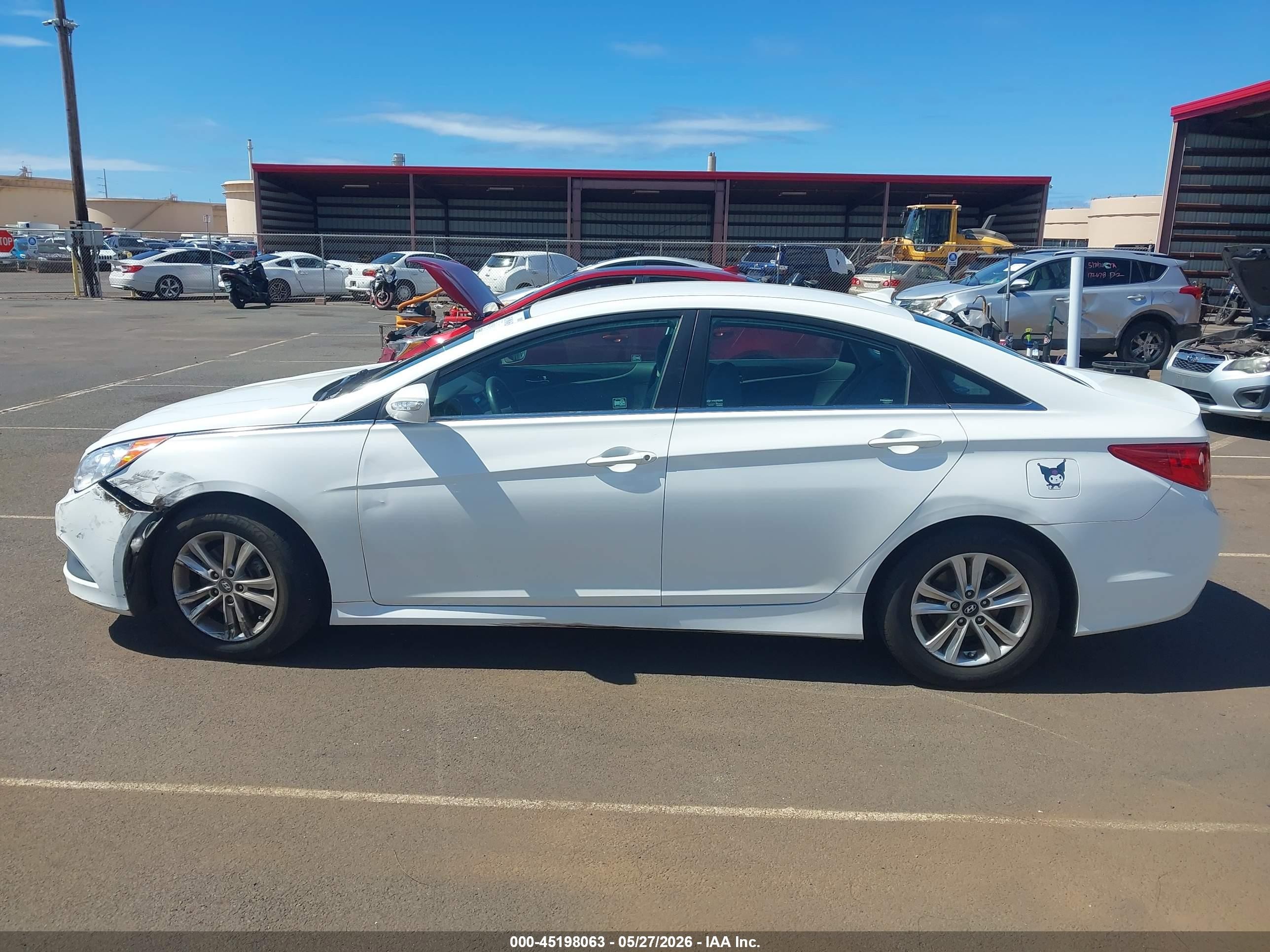 2014 Hyundai Sonata Gls White vin: 5NPEB4AC4EH926055