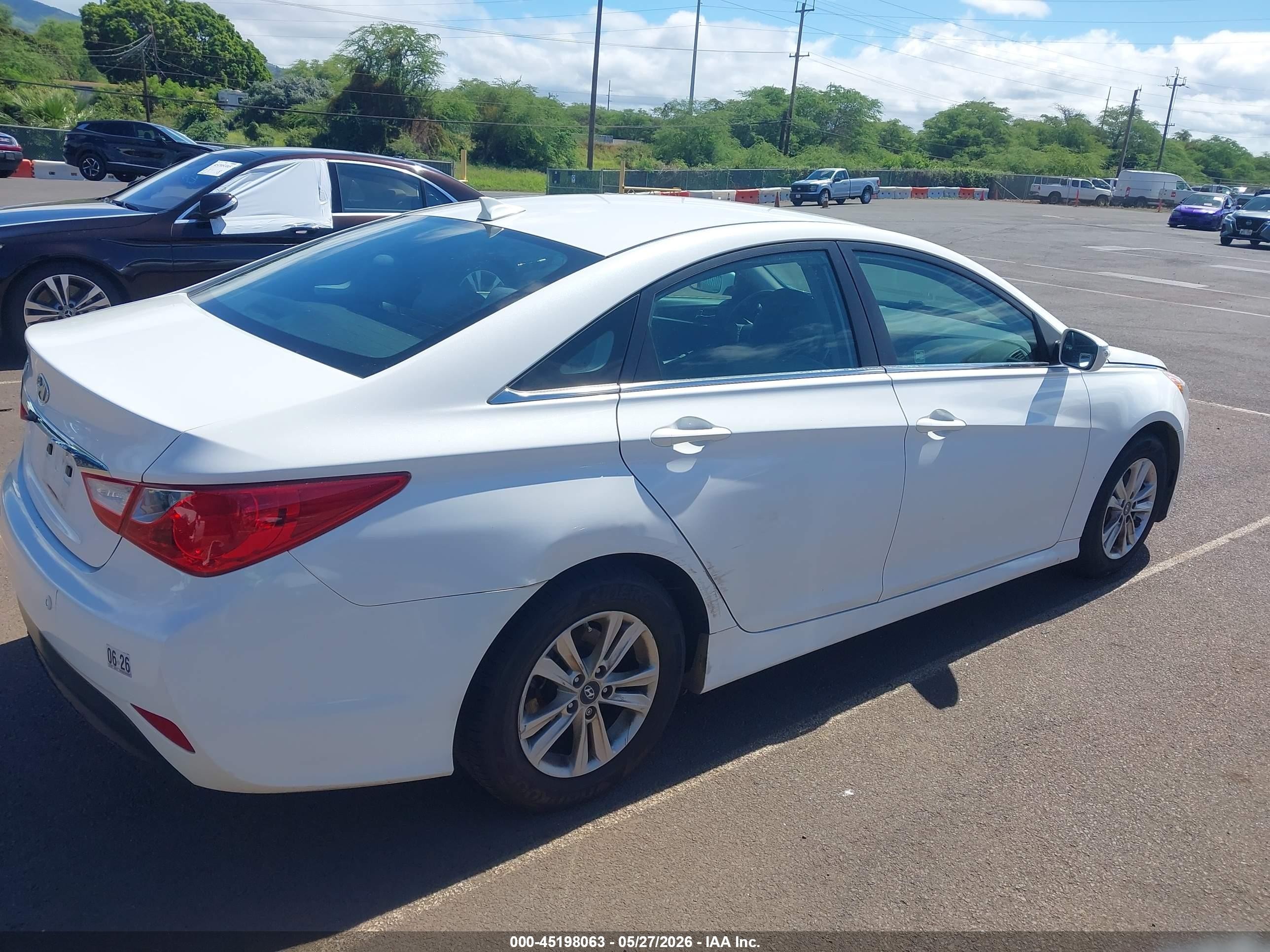2014 Hyundai Sonata Gls White vin: 5NPEB4AC4EH926055