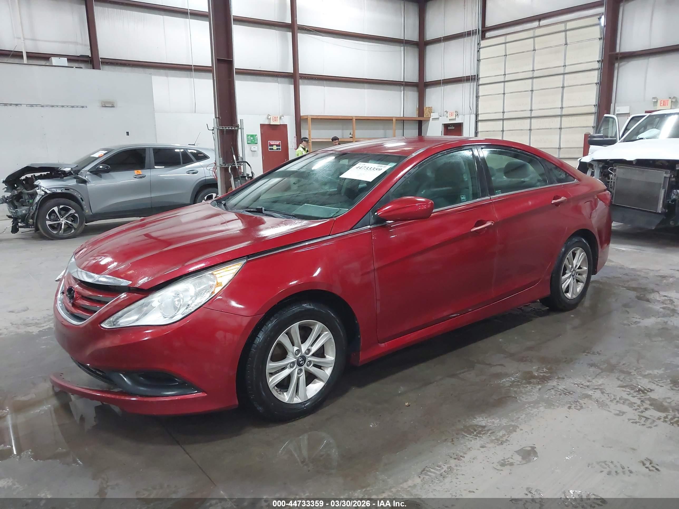 2014 Hyundai Sonata Gls Red vin: 5NPEB4AC4EH933751