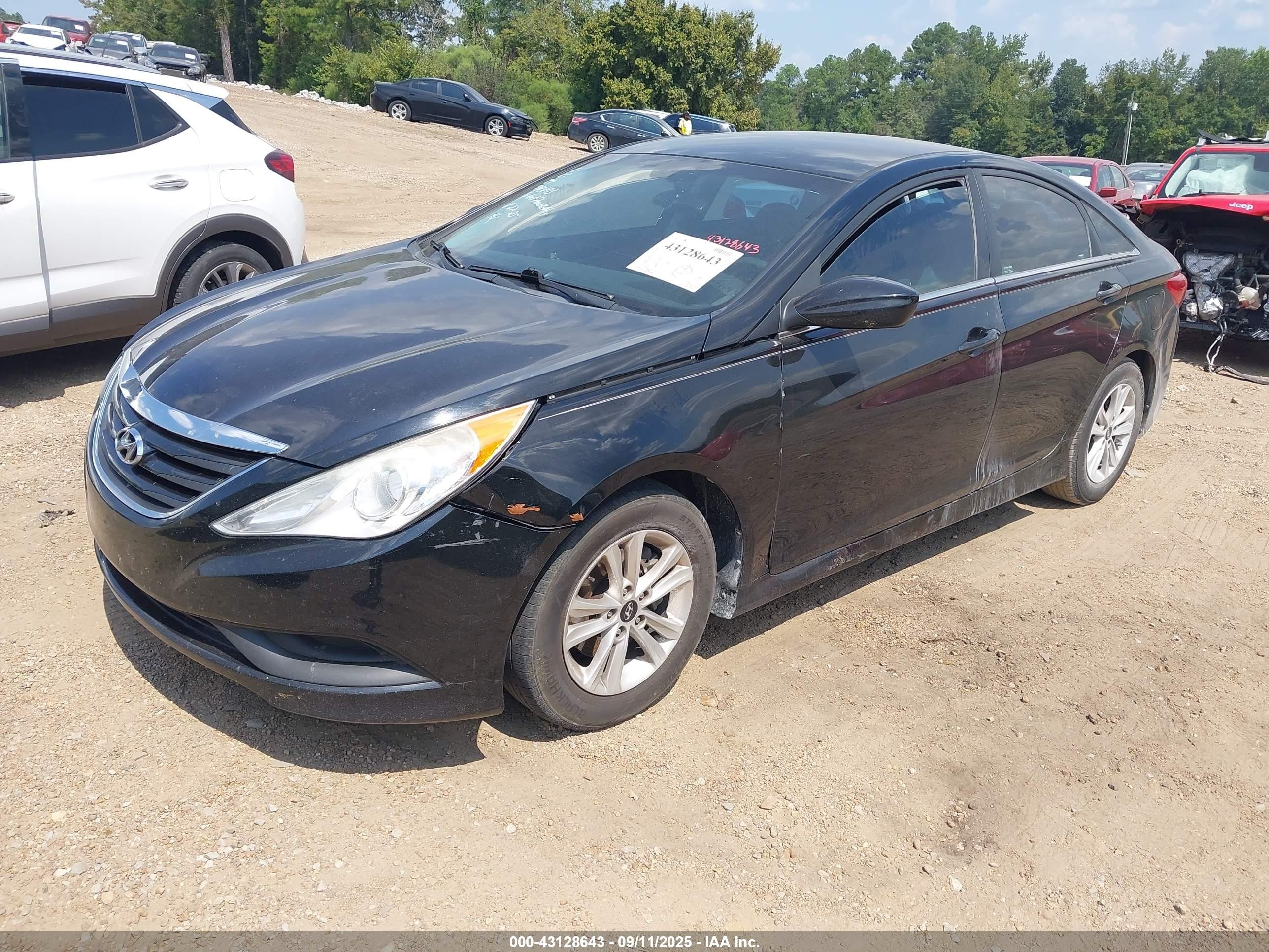 2014 Hyundai Sonata Gls Black vin: 5NPEB4AC4EH940103