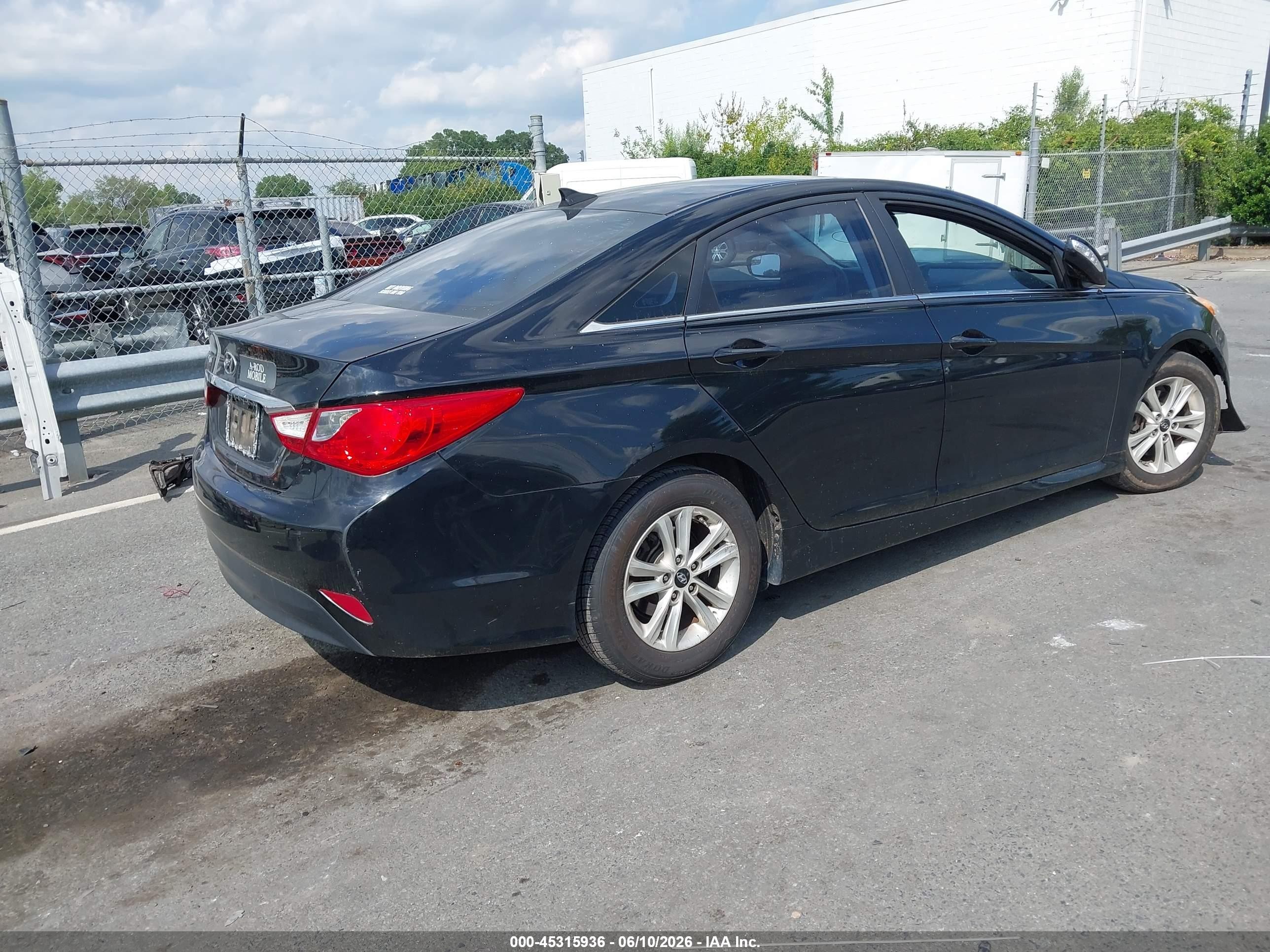 2014 Hyundai Sonata Gls Black vin: 5NPEB4AC4EH940277