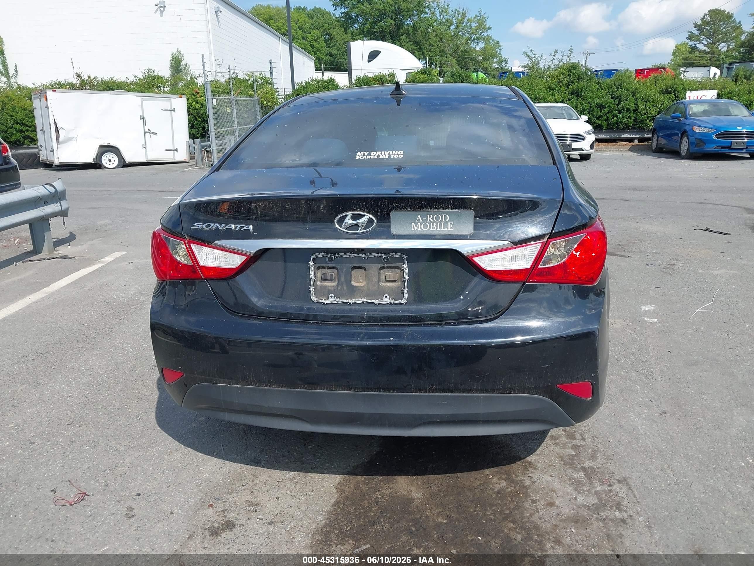 2014 Hyundai Sonata Gls Black vin: 5NPEB4AC4EH940277