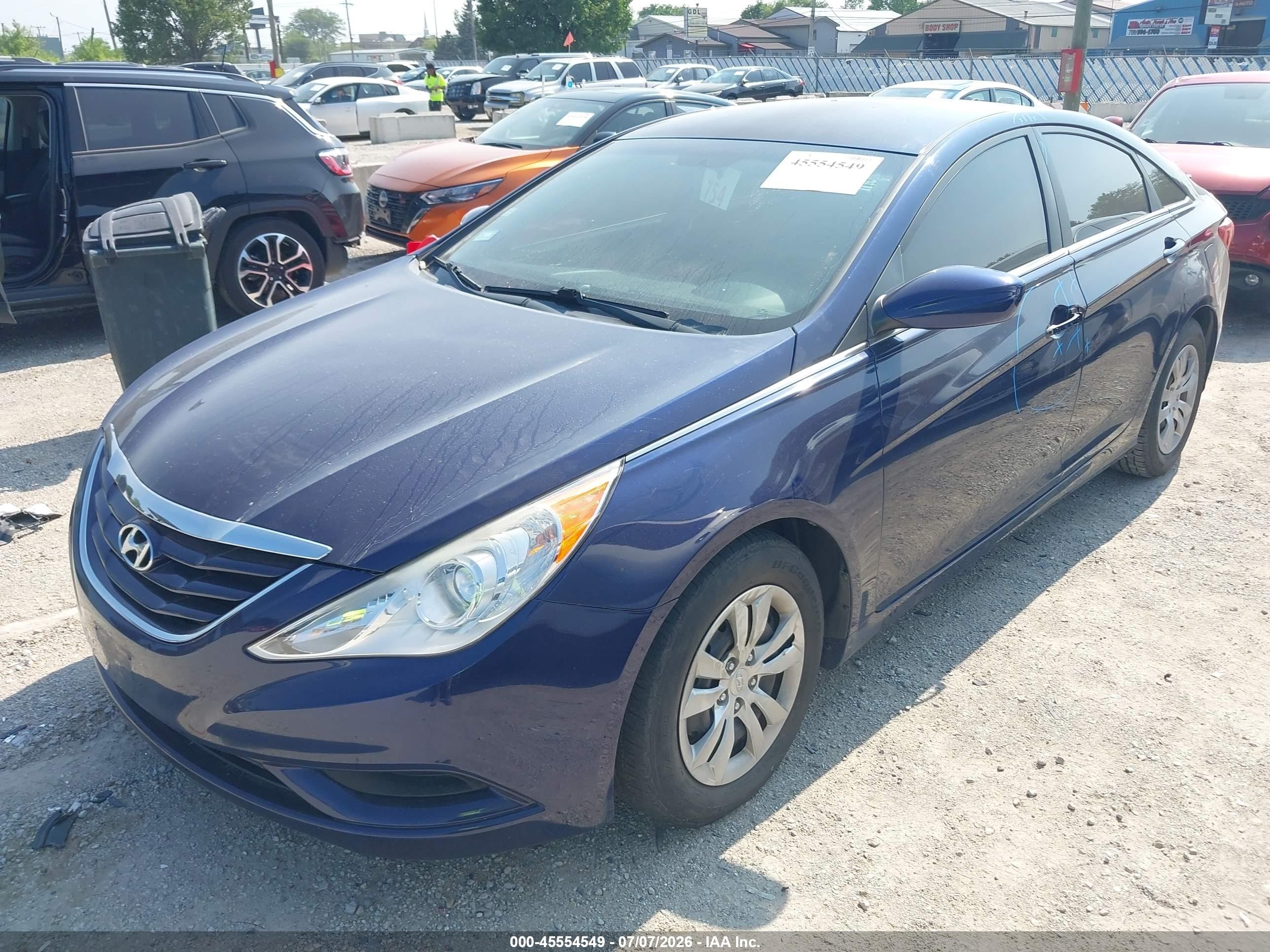 2011 Hyundai Sonata Gls Blue vin: 5NPEB4AC5BH053573