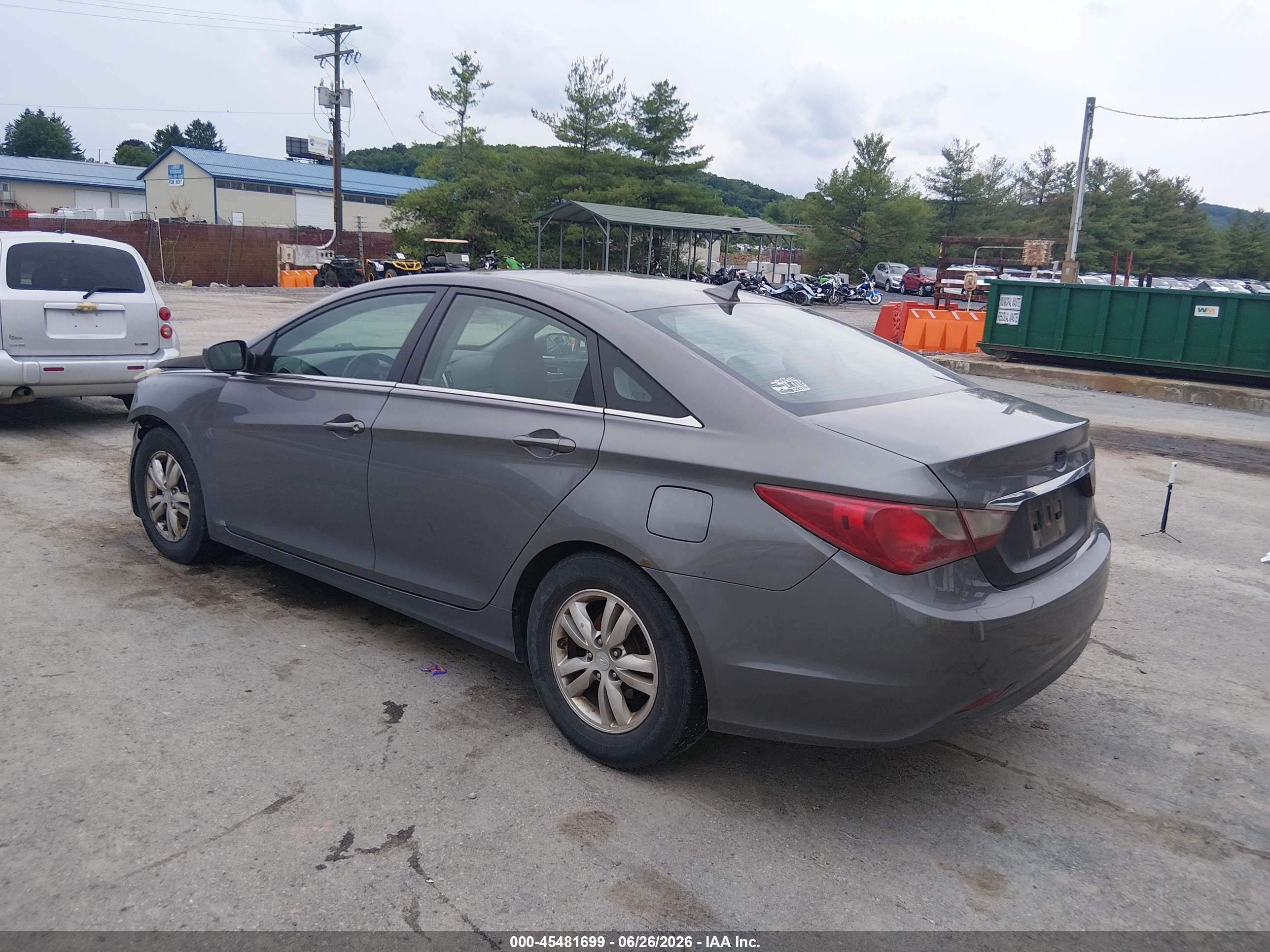 2011 Hyundai Sonata Gls Gray vin: 5NPEB4AC5BH092874