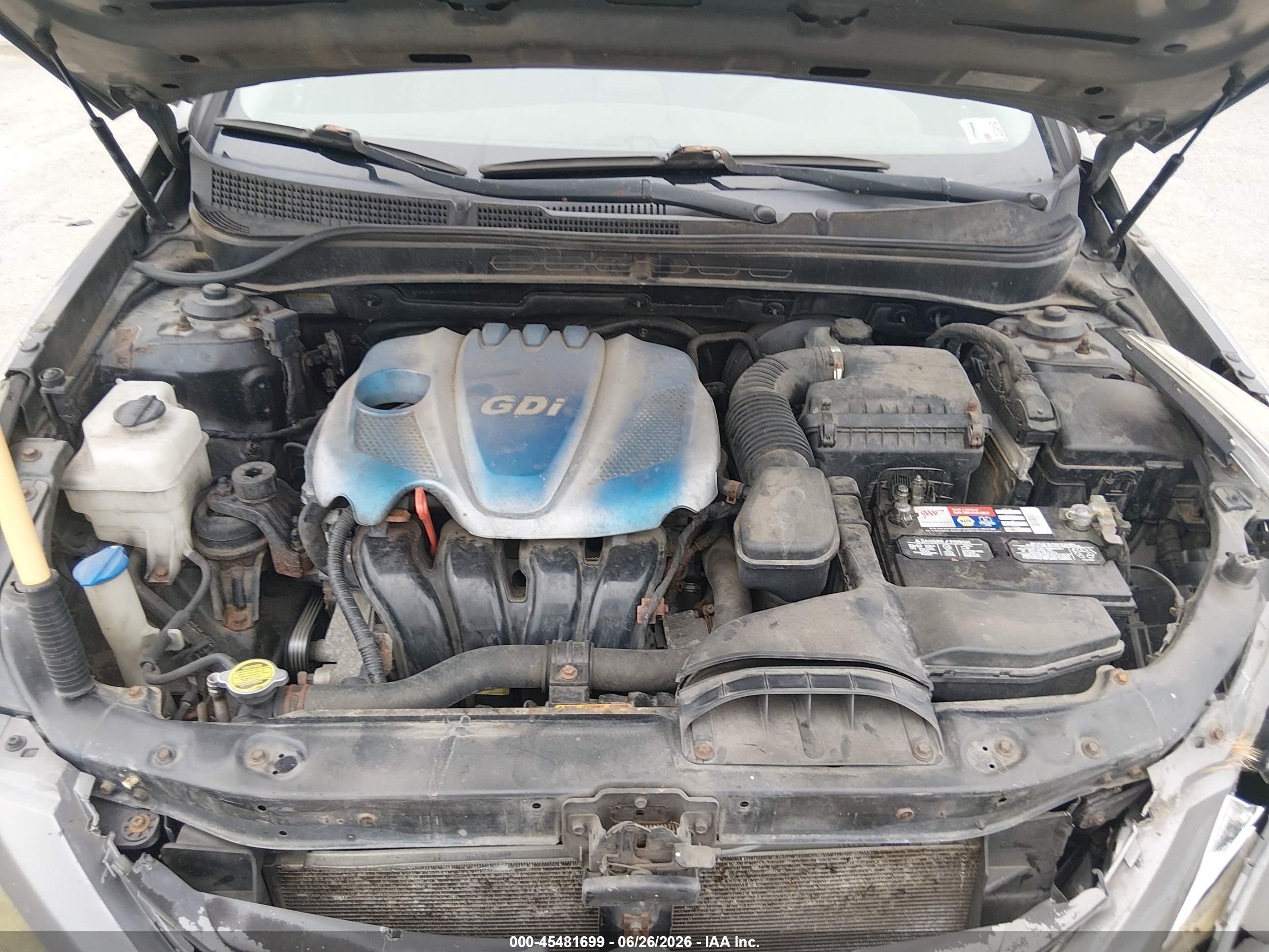 2011 Hyundai Sonata Gls Gray vin: 5NPEB4AC5BH092874