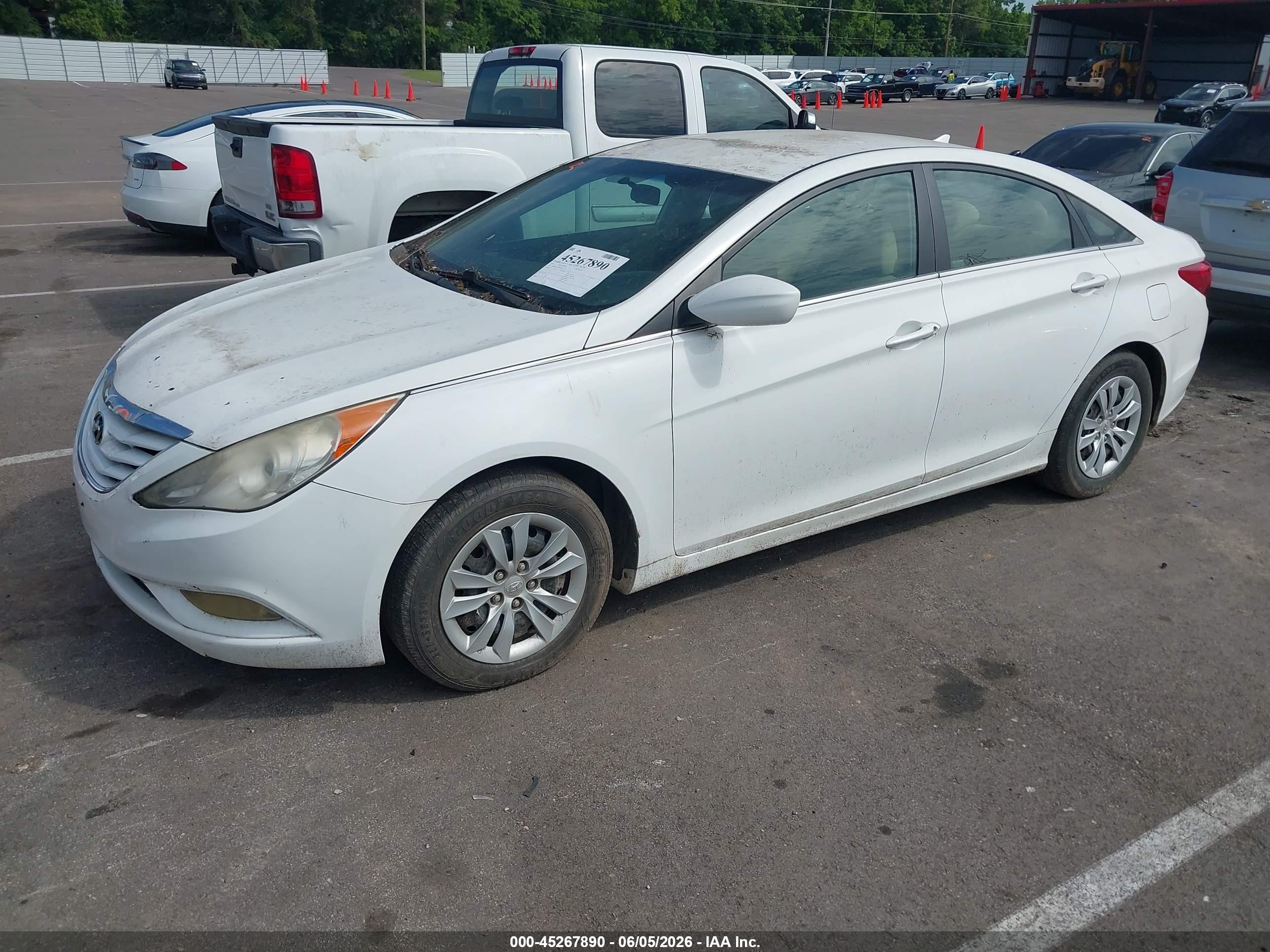 2011 Hyundai Sonata Gls Белый vin: 5NPEB4AC5BH128398